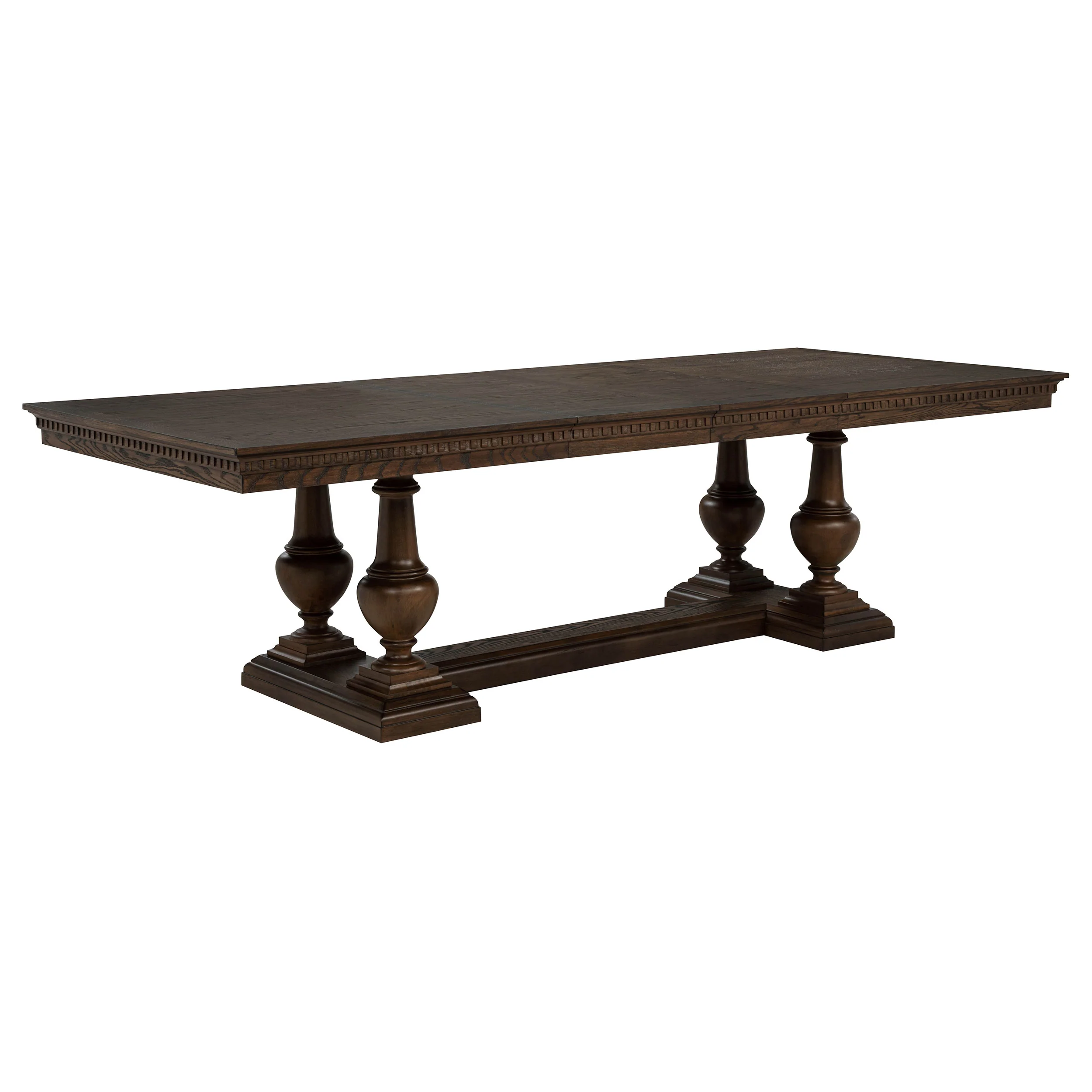 Ridgewell Dark Oak 7-piece Rectangular Trestle Dining Set - Image 3