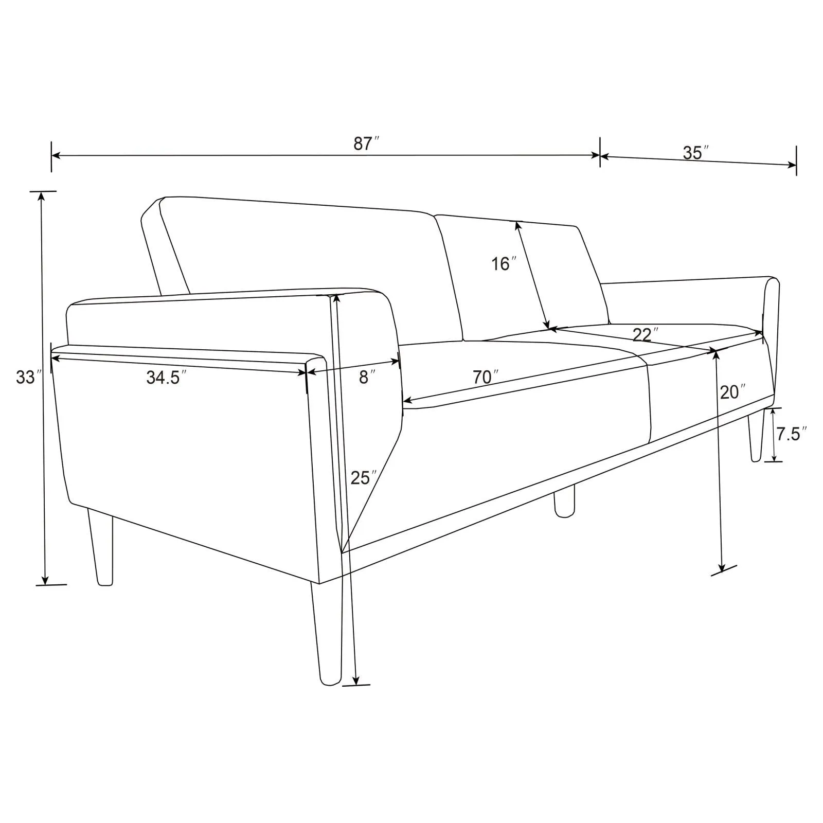 Rilynn Gray Upholstered Track Arms Living Room Set - Image 13
