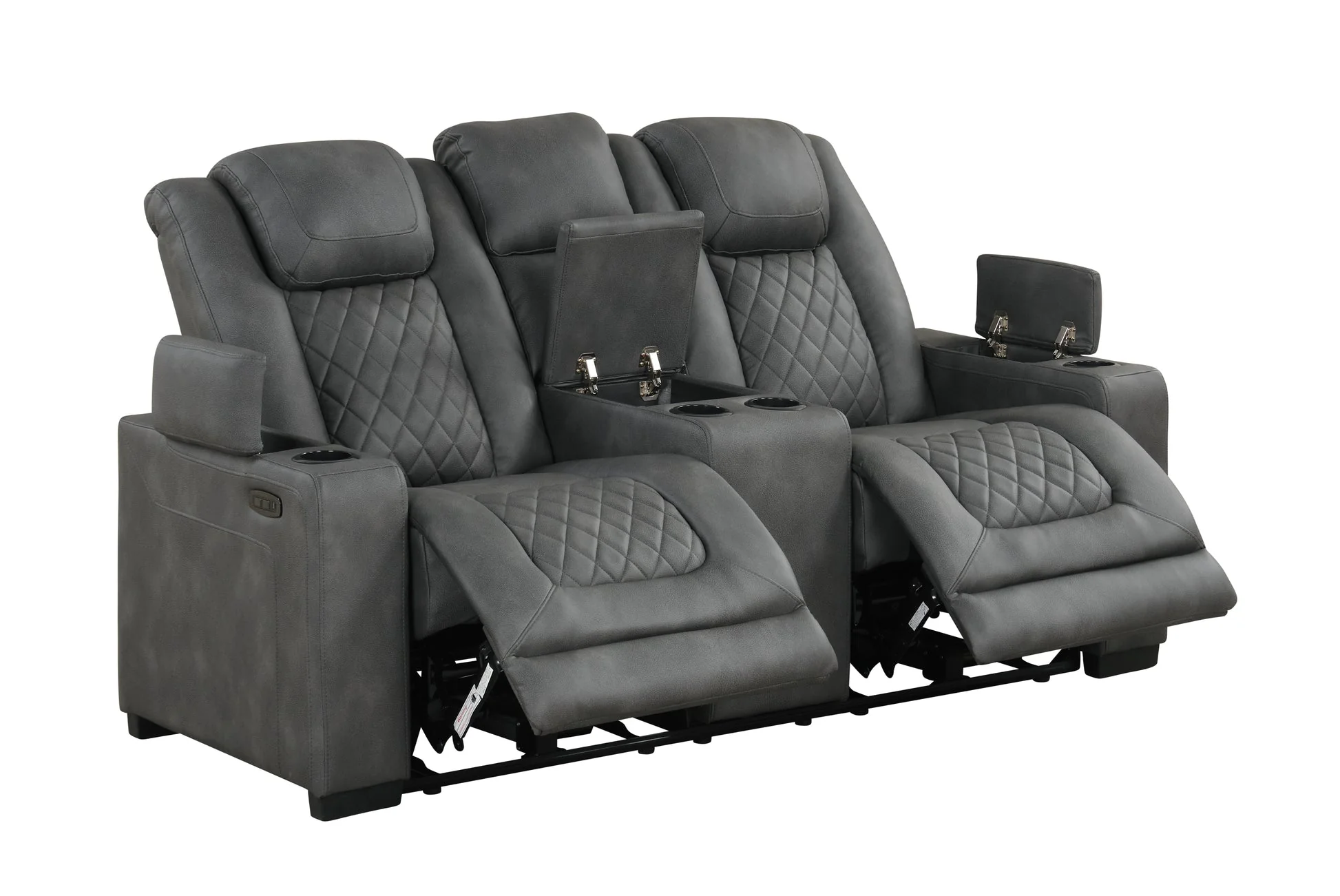 Rima Dark Grey 3-Piece Power Reclining Living Room Set [Special Price] - Image 4