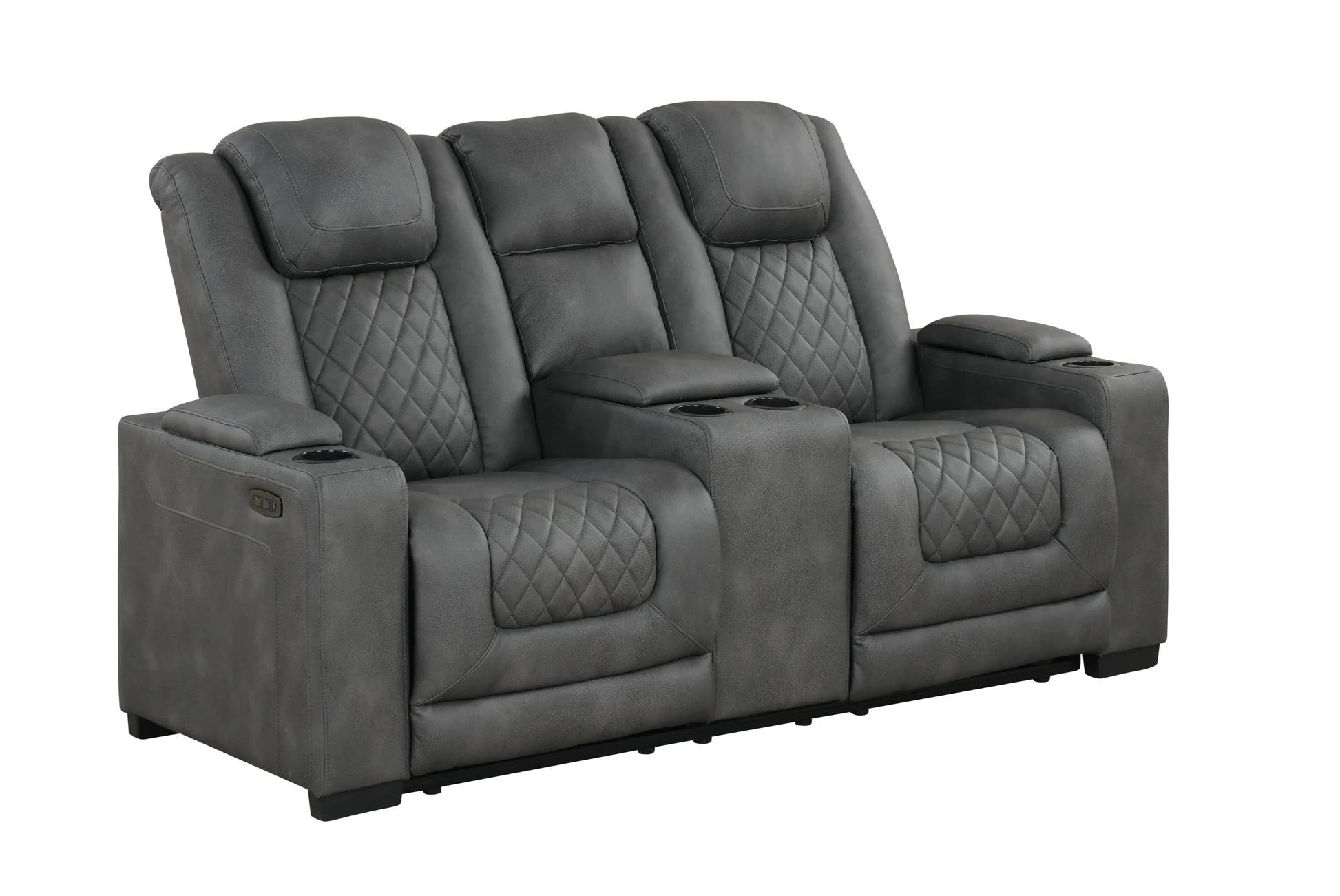 Rima Dark Grey 3-Piece Power Reclining Living Room Set [Special Price] - Image 7