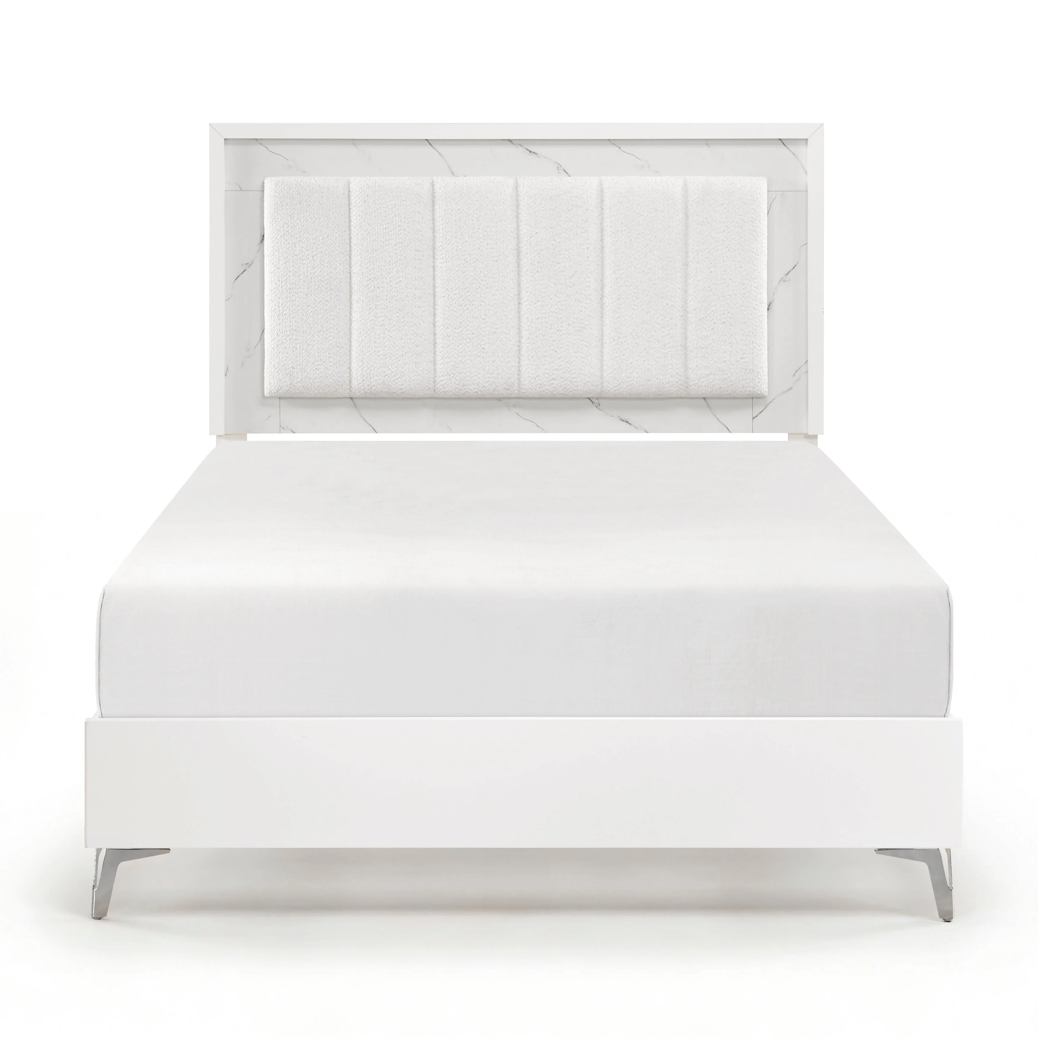 Ripple White Led Panel Bedroom Set - Image 2