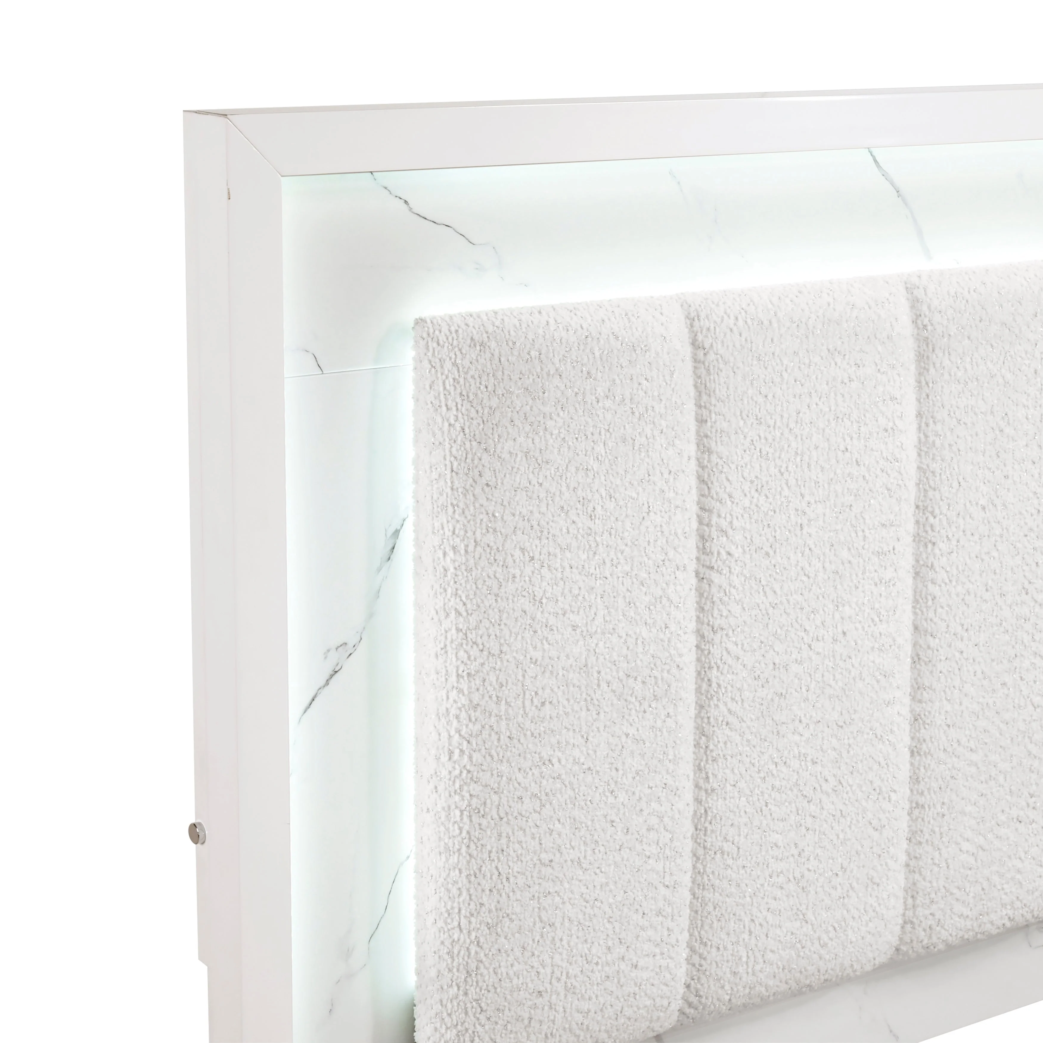 Ripple White Led Panel Bedroom Set - Image 7