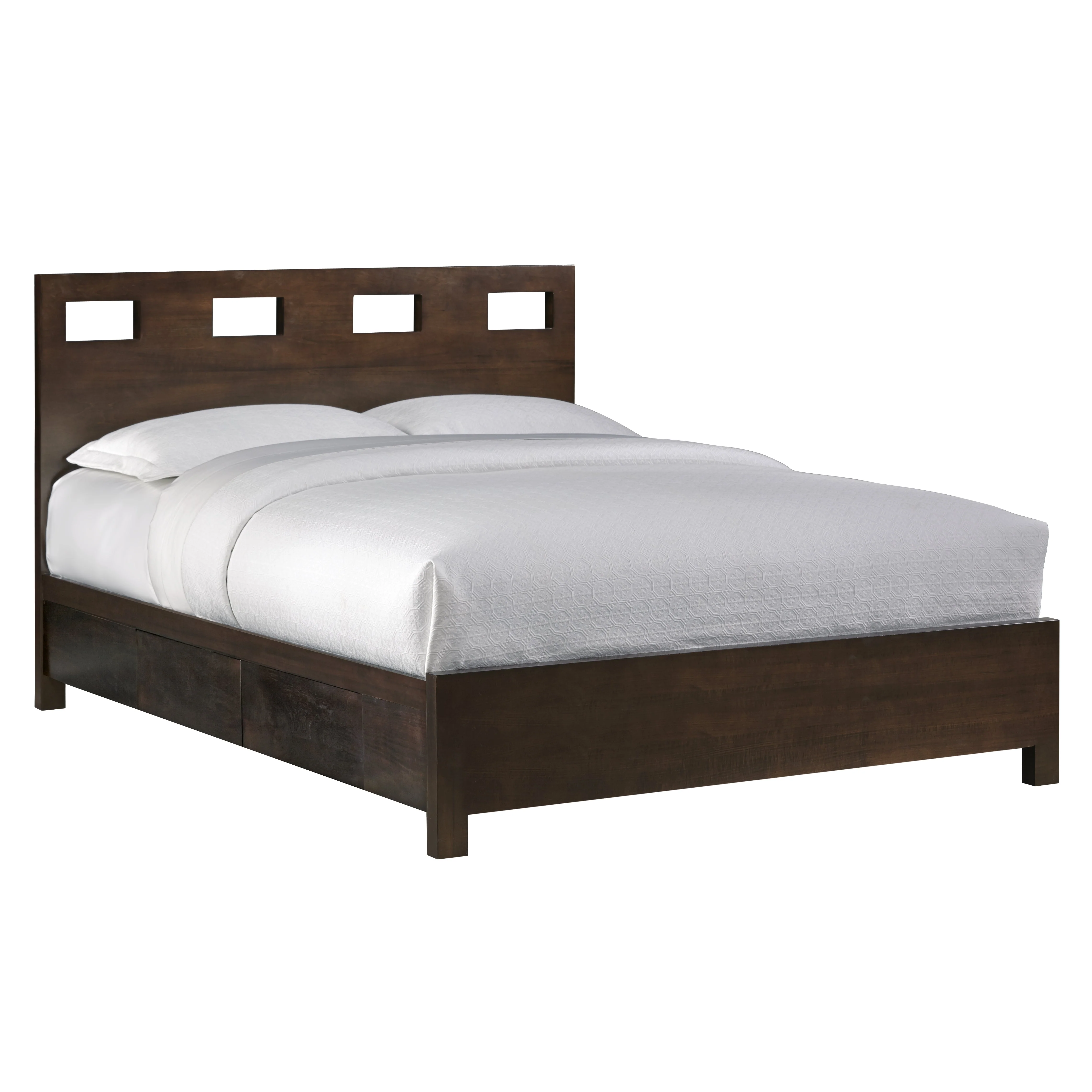 Riva Wood Eastern King Storage Bed in Chocolate Brown - Image 5