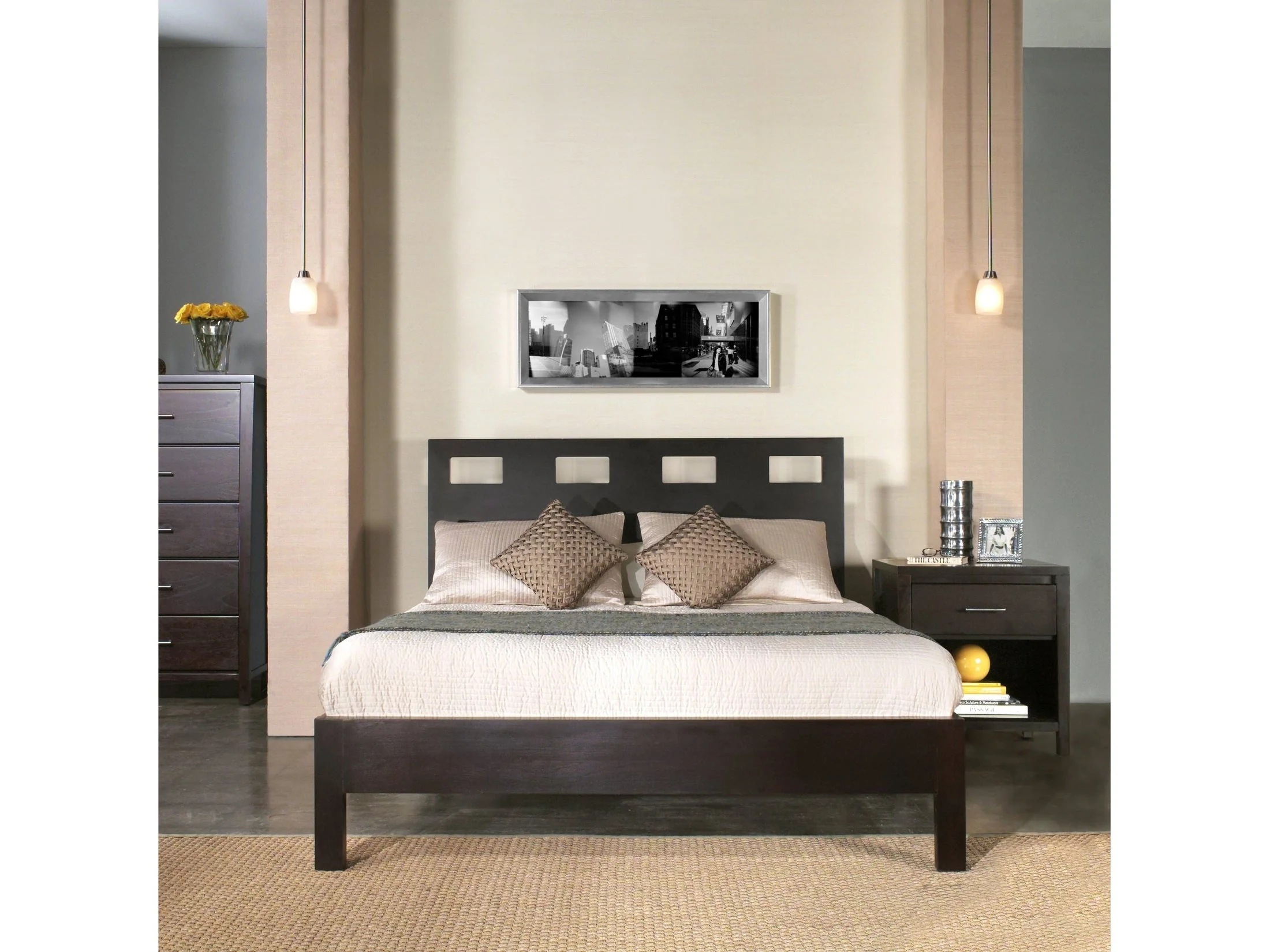 Riva Wood Full Platform Bed in Espresso