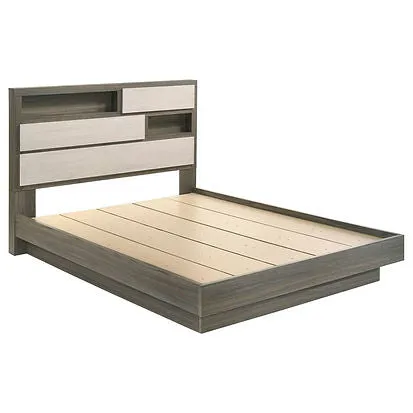 River Grey/Beige Platform Bedroom Set - Image 3