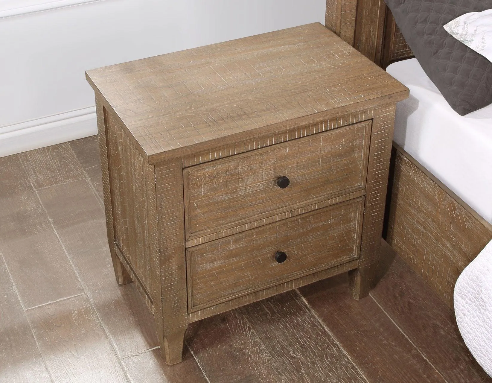 Riverdale Driftwood 4-Piece King Storage Platform Bedroom Set - Image 25