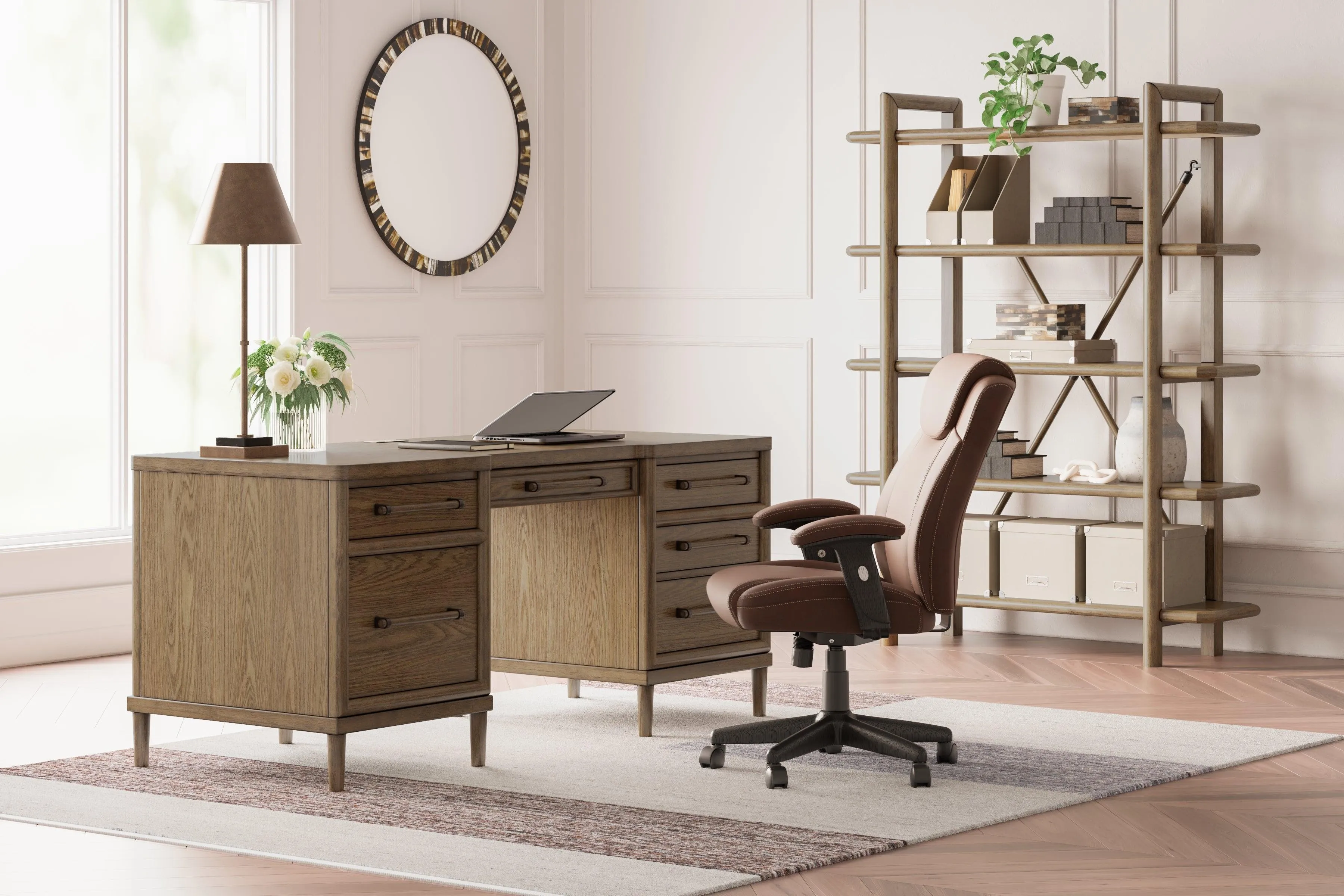 Roanhowe Brown 68" Home Office Desk - Image 10