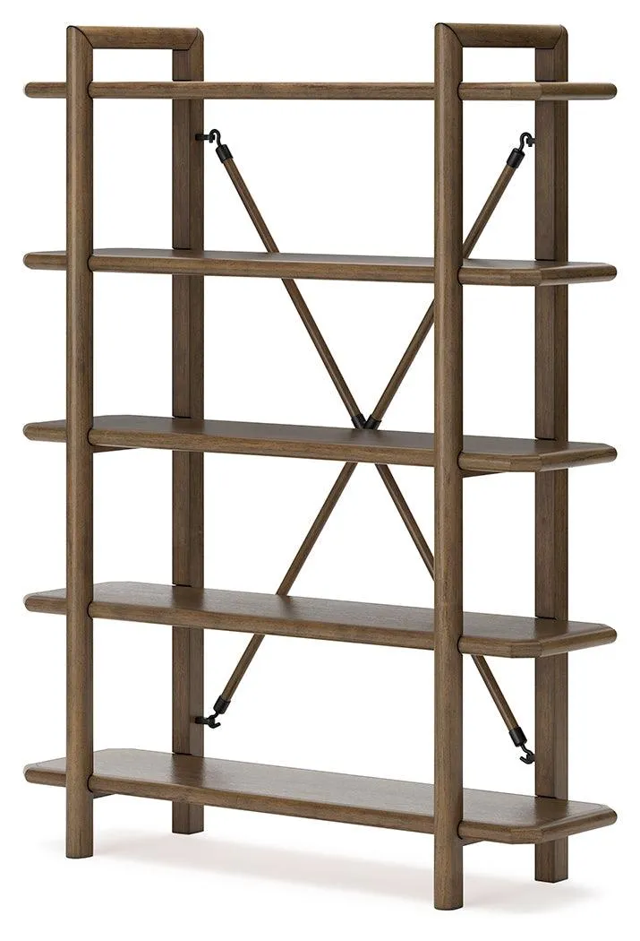 Roanhowe Brown 71" Bookcase - Image 3