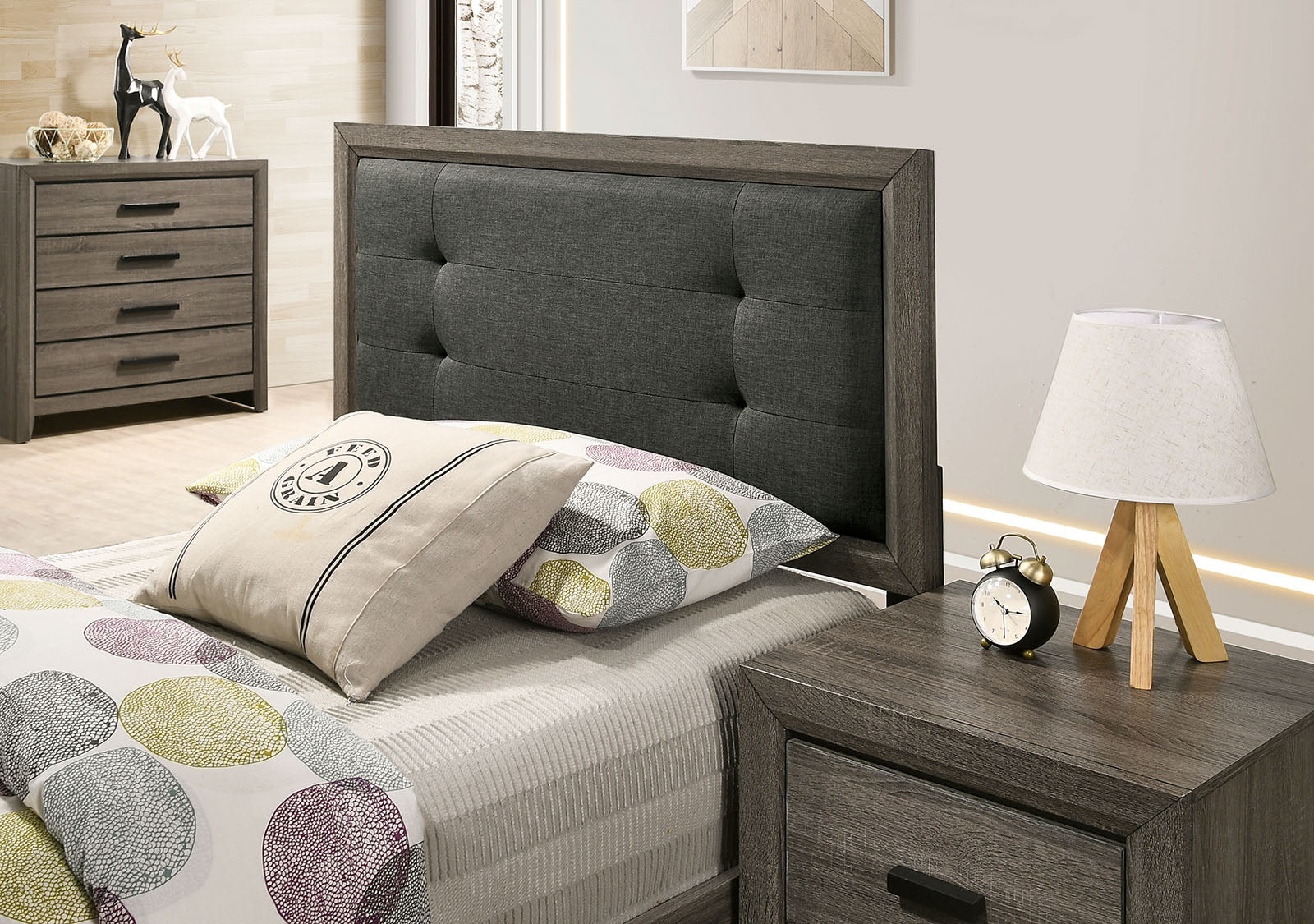 Roanne Gray/Charcoal Full Bed - Image 3