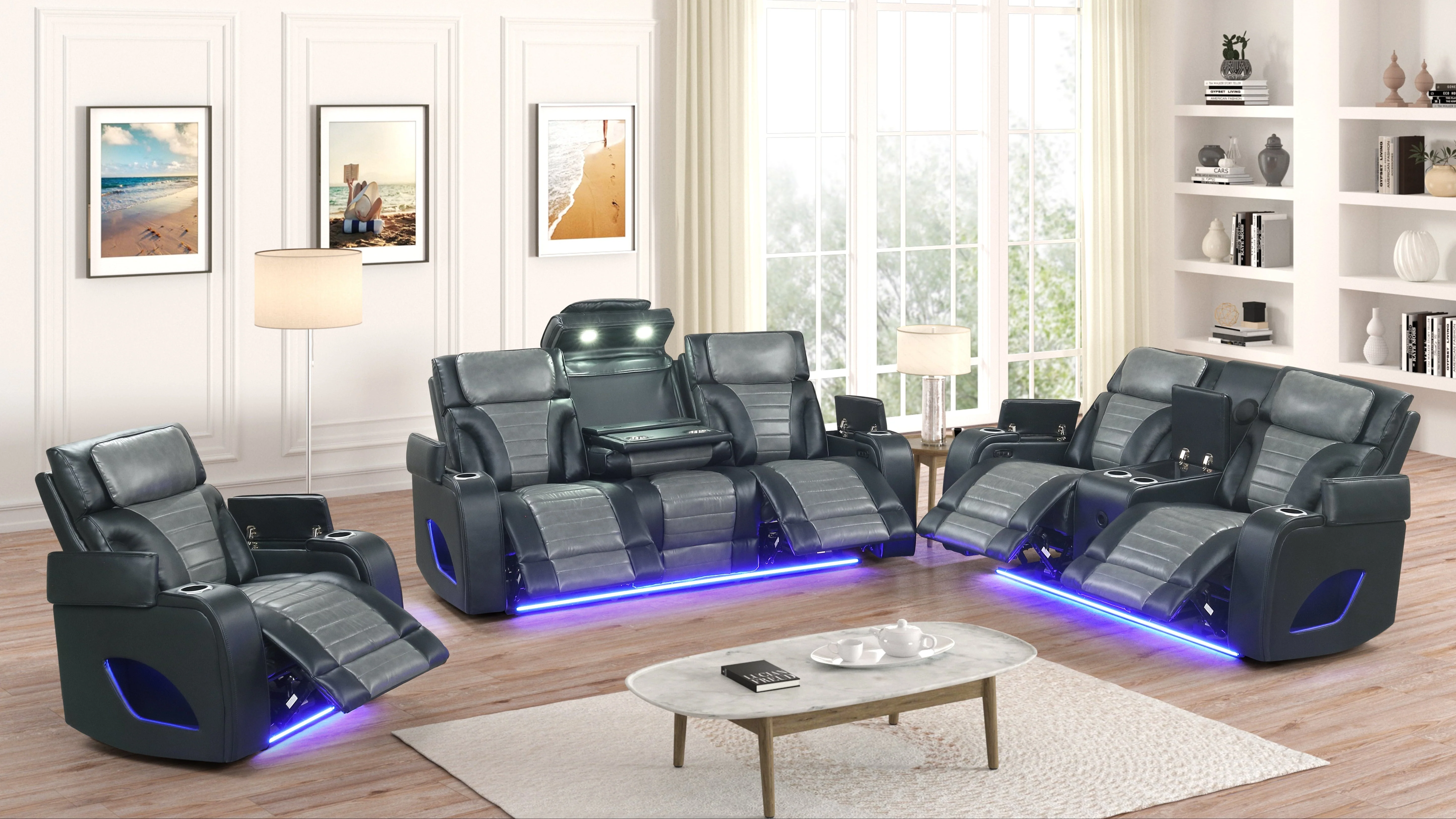 Robin Black 3-Piece Power Reclining Set [Special Price]