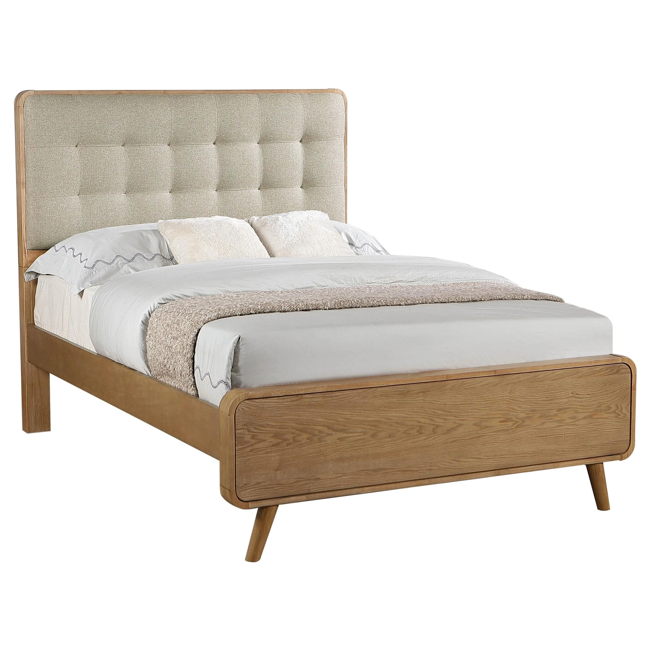 Robyn Light Ash Wood Full Platform Bed - Image 2