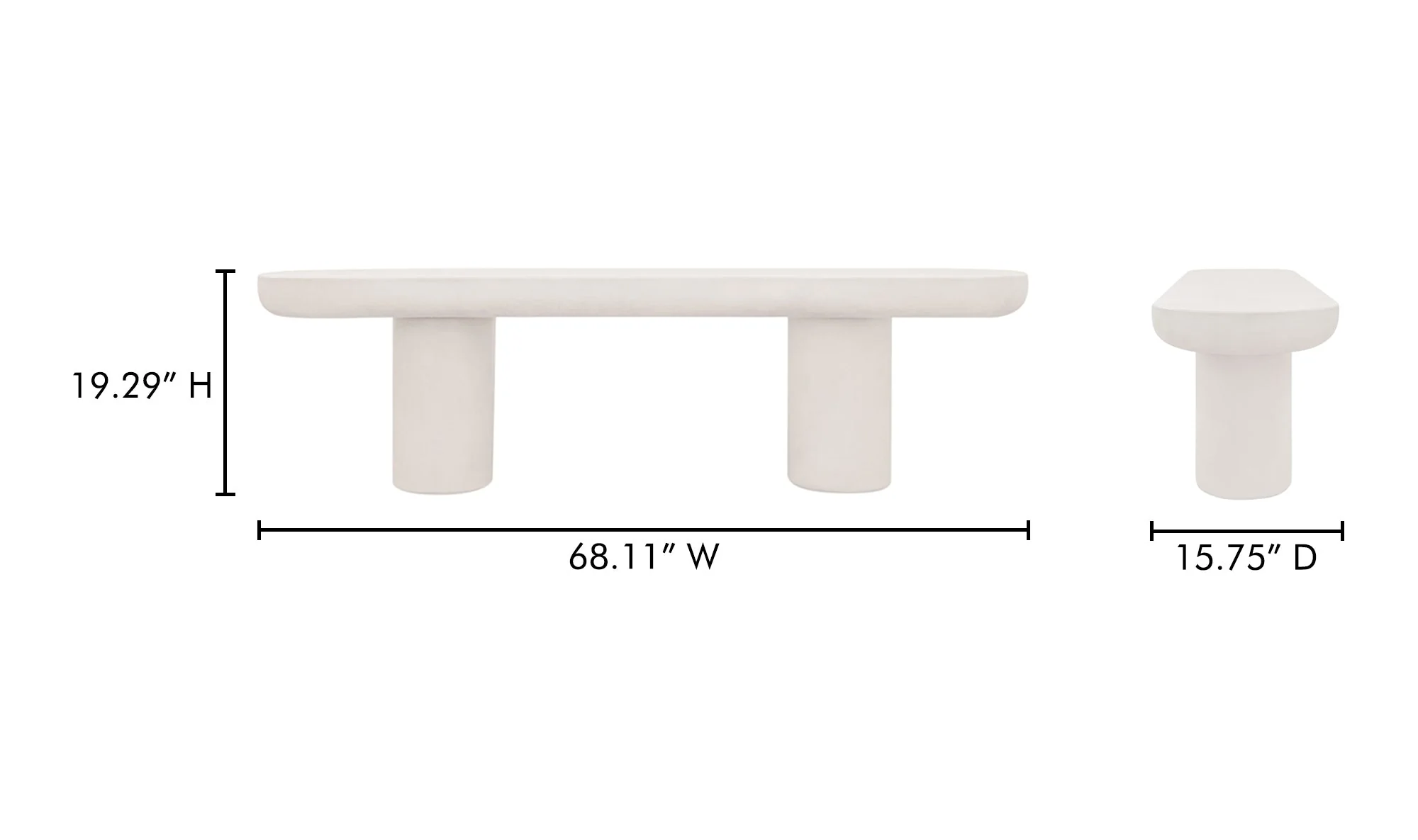 Rocca Bench Cream - Image 8