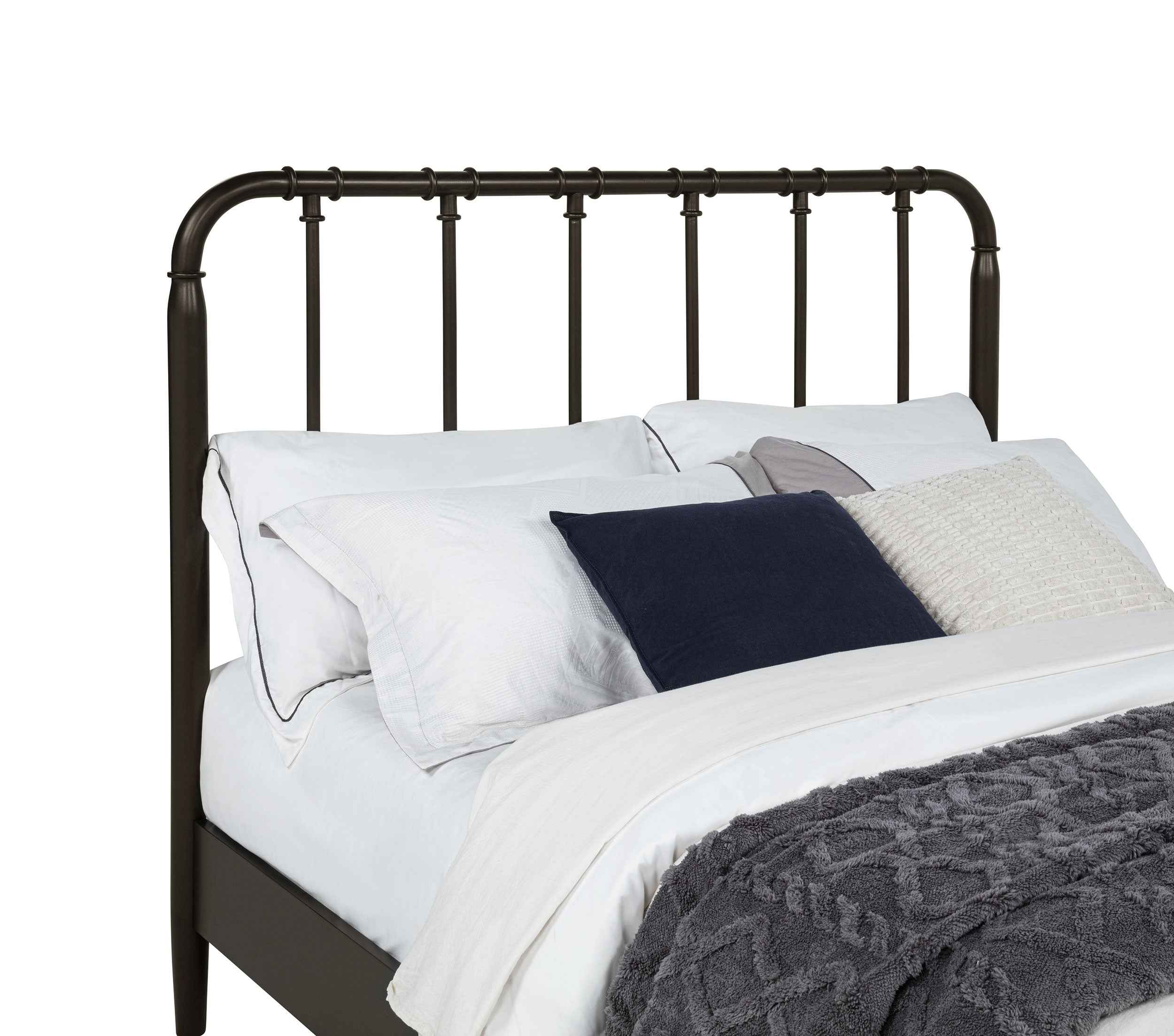 Rocco Dark Bronze All Wood Water Pipe Open Frame Eastern King Bed - Image 3