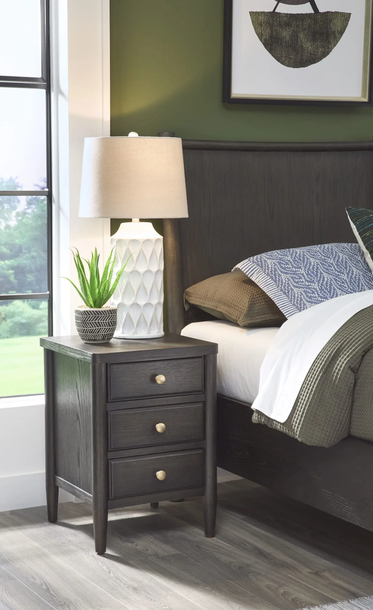 Rockport Yin Three Drawer Small Nightstand - Image 2