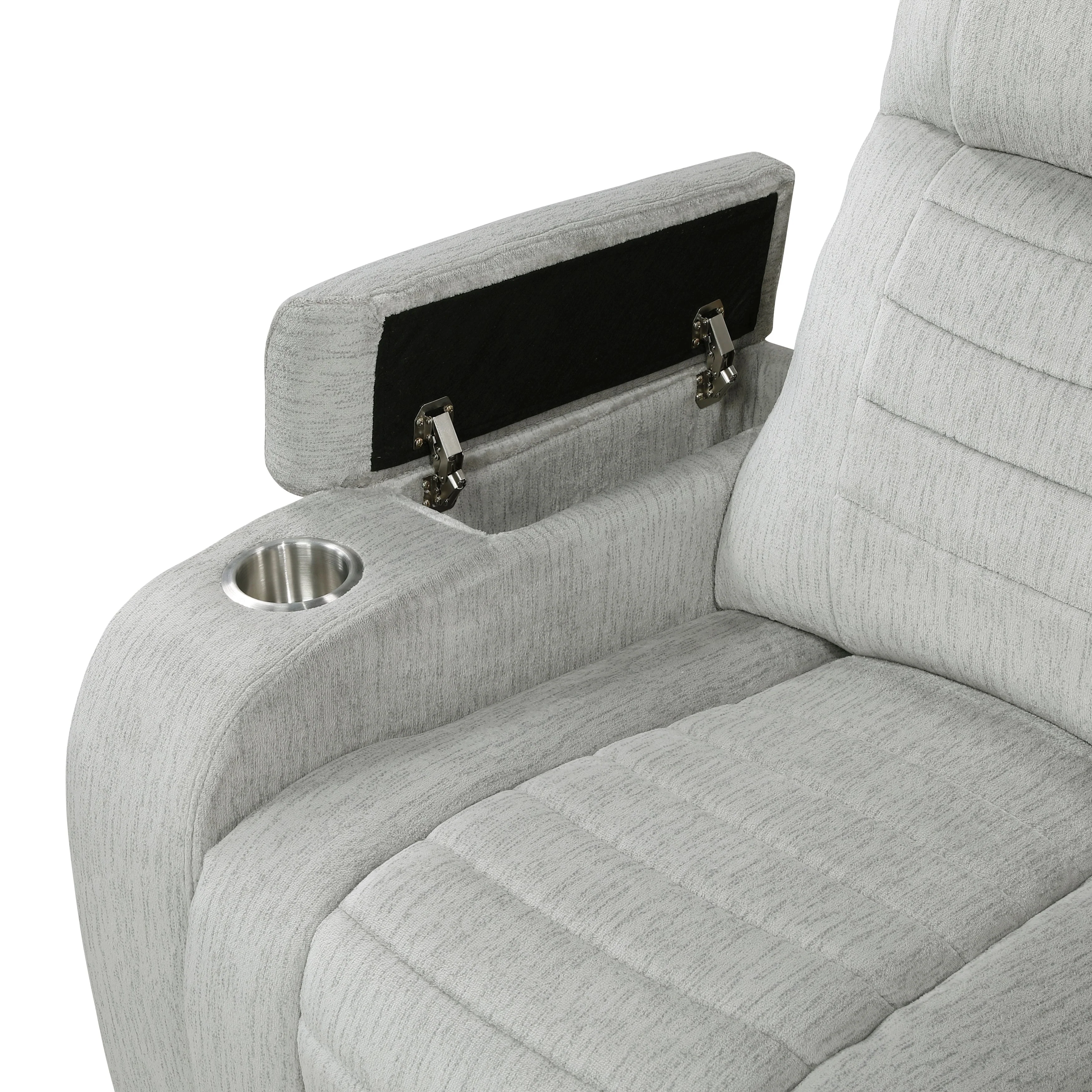 Ronan Light Gray Double Reclining Sofa - Image 10