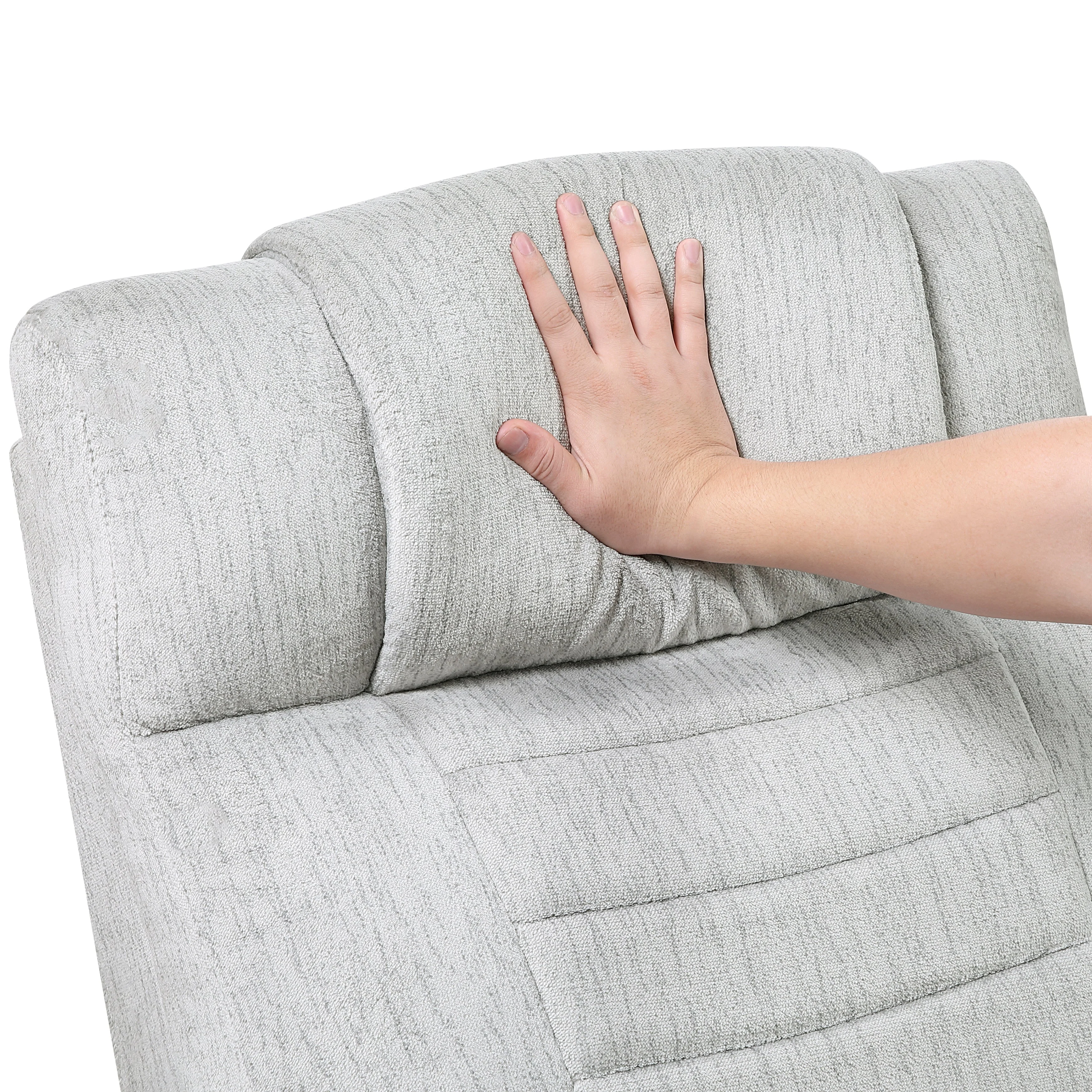 Ronan Light Gray Double Reclining Sofa - Image 11