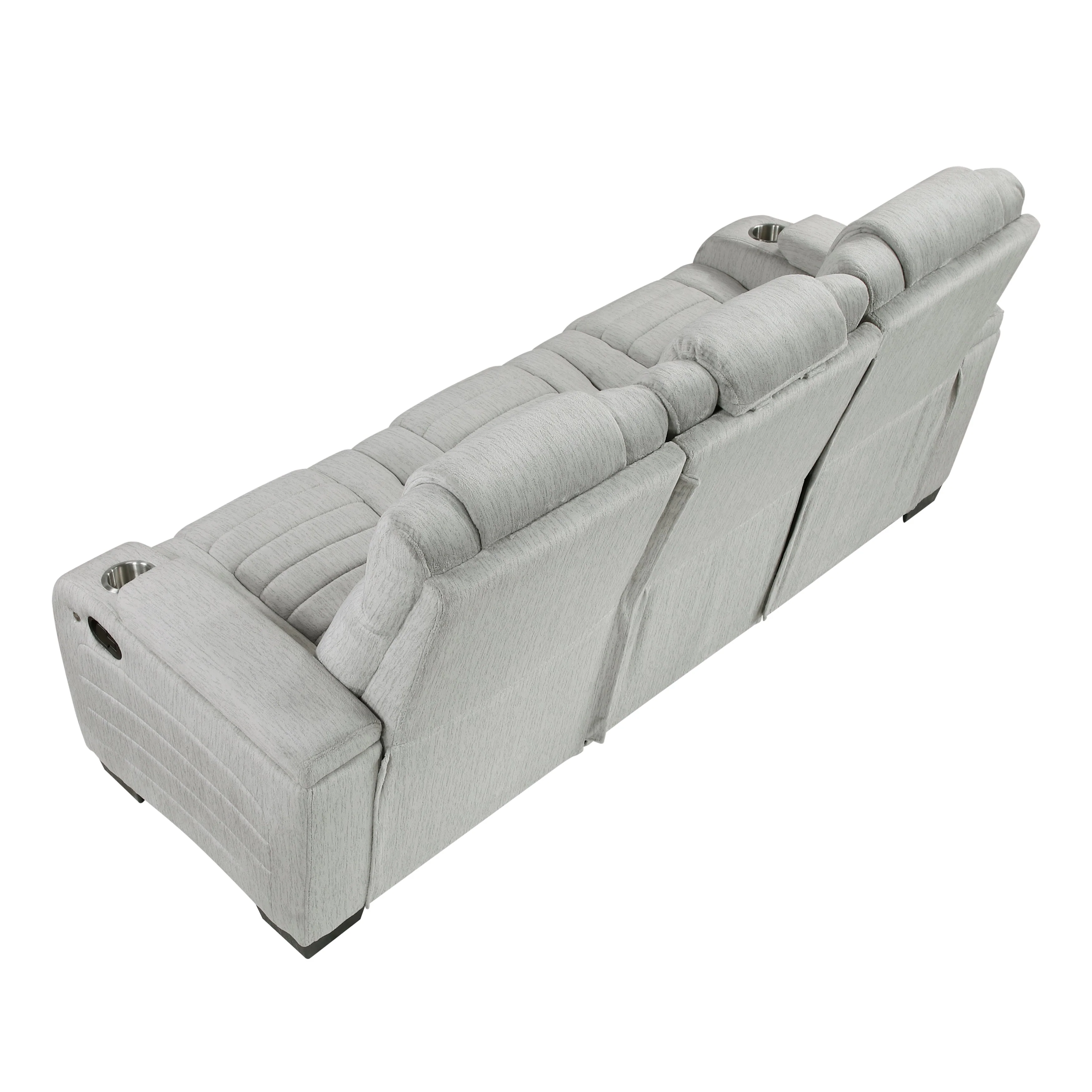 Ronan Light Gray Double Reclining Sofa - Image 16