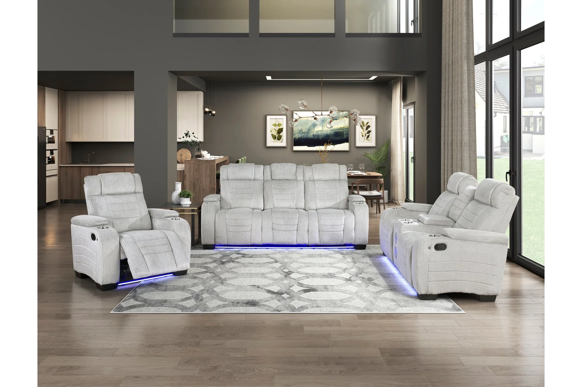 Ronan Light Gray Double Reclining Sofa - Image 27