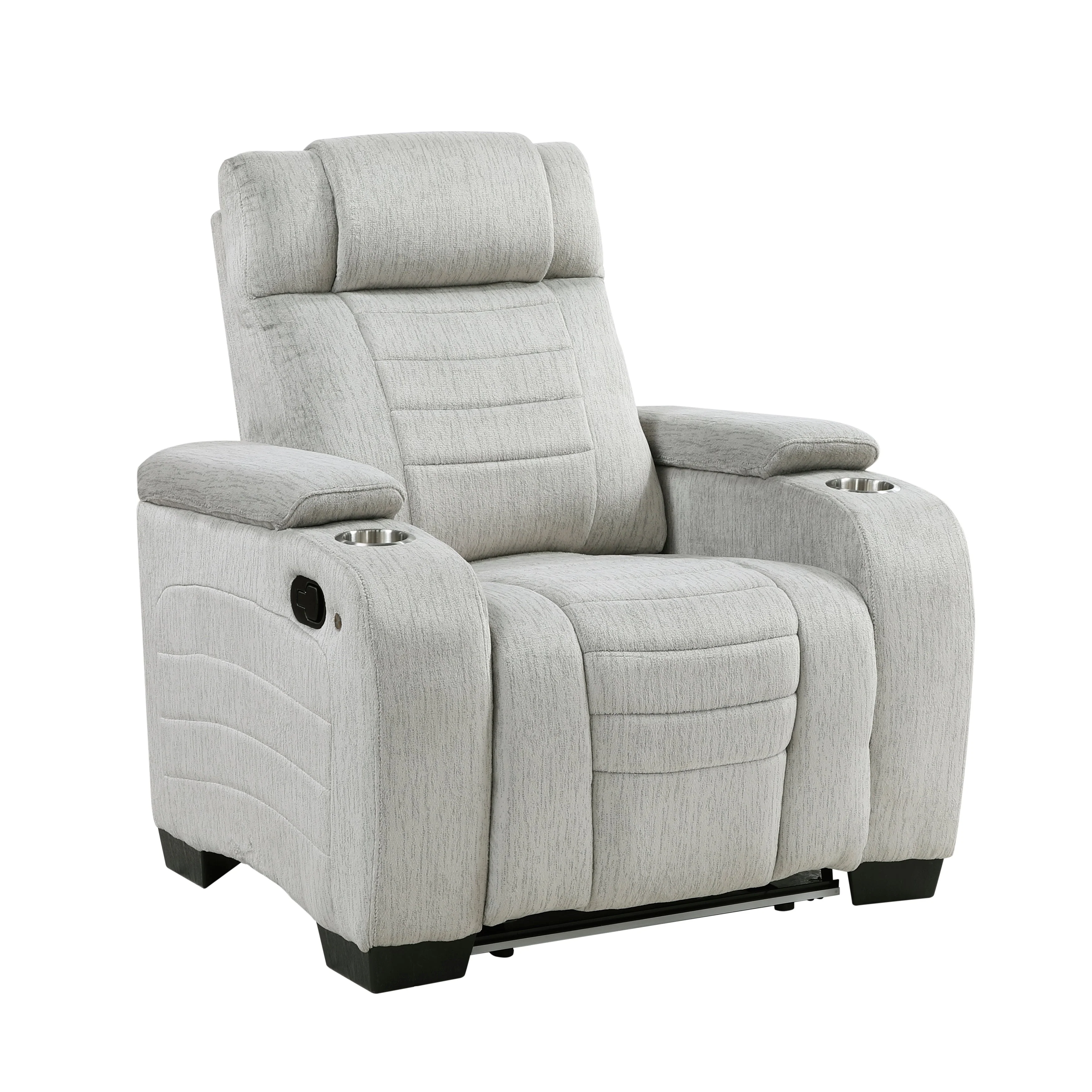 Ronan Light Gray Reclining Chair - Image 5