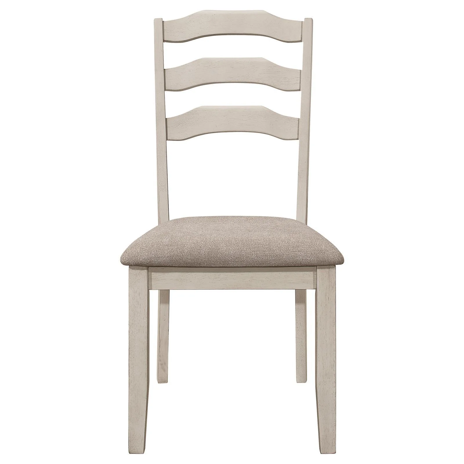 Ronnie Ladder Back Padded Seat Dining Side Chair Khaki and Rustic Cream (Set of 2) - Image 3