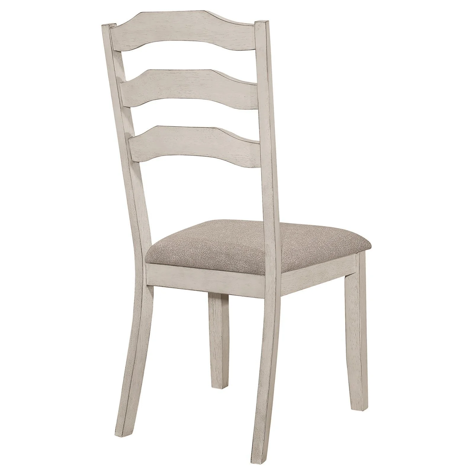 Ronnie Ladder Back Padded Seat Dining Side Chair Khaki and Rustic Cream (Set of 2) - Image 7