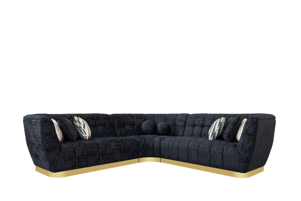 Rosa Black Sectional - Image 4