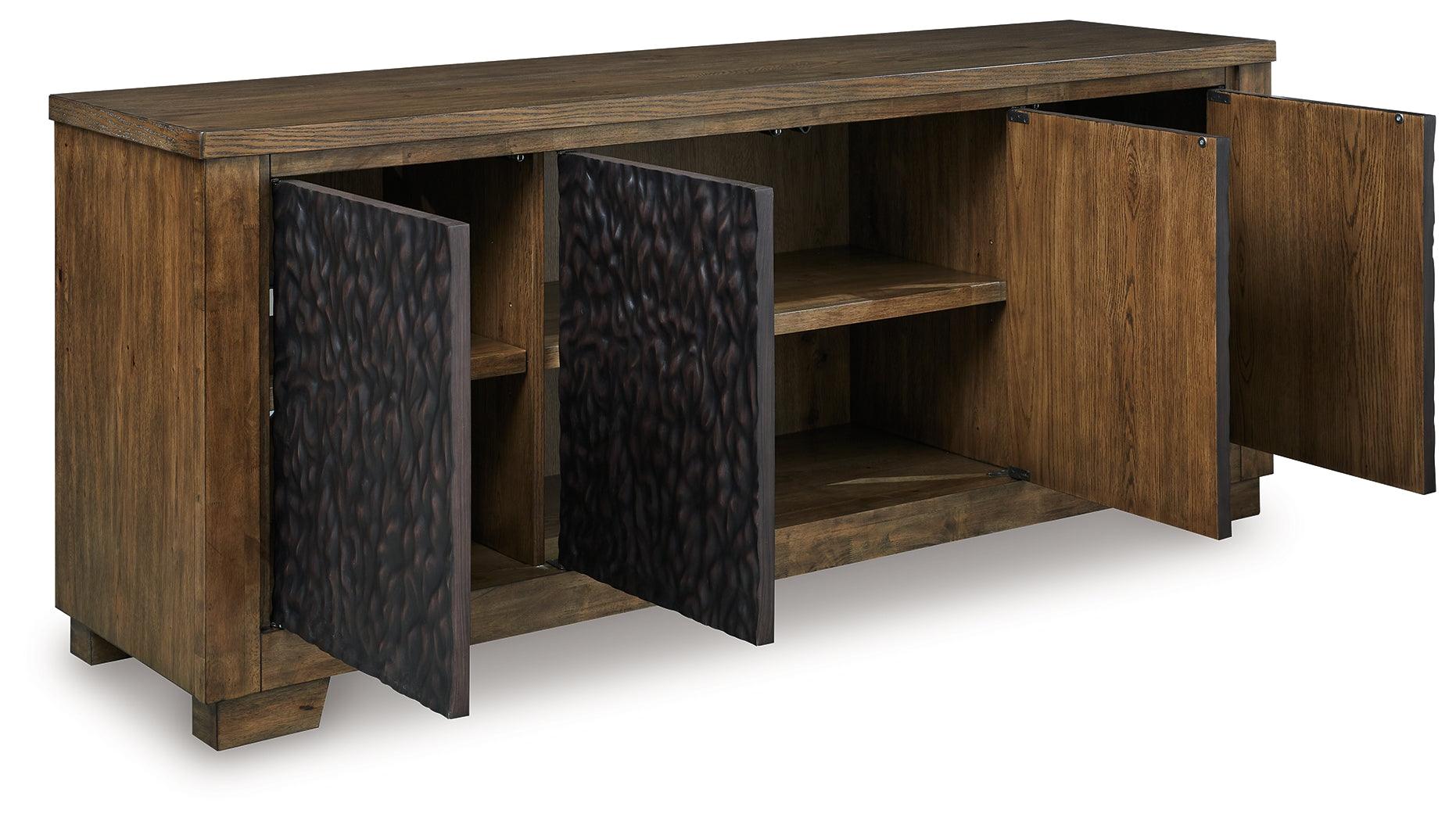 Rosswain Warm Brown 80" TV Stand - Image 2