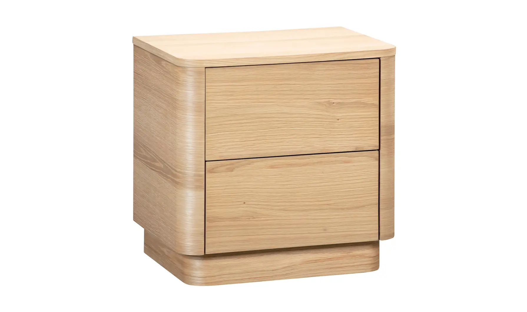 Round Off Tall Nightstand Natural Oak - Image 2