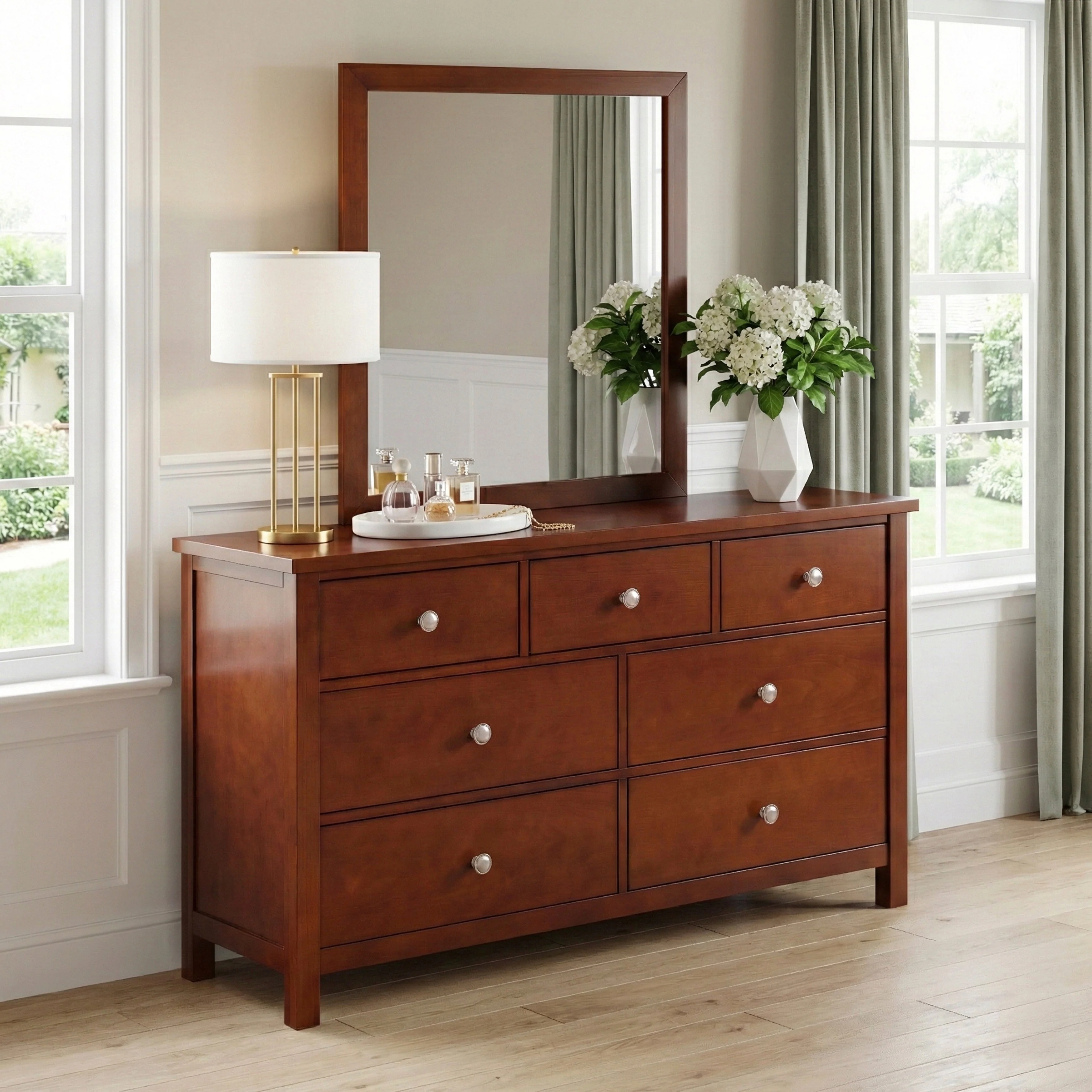 Rowe Dark Cherry Drawer Dresser - Image 18