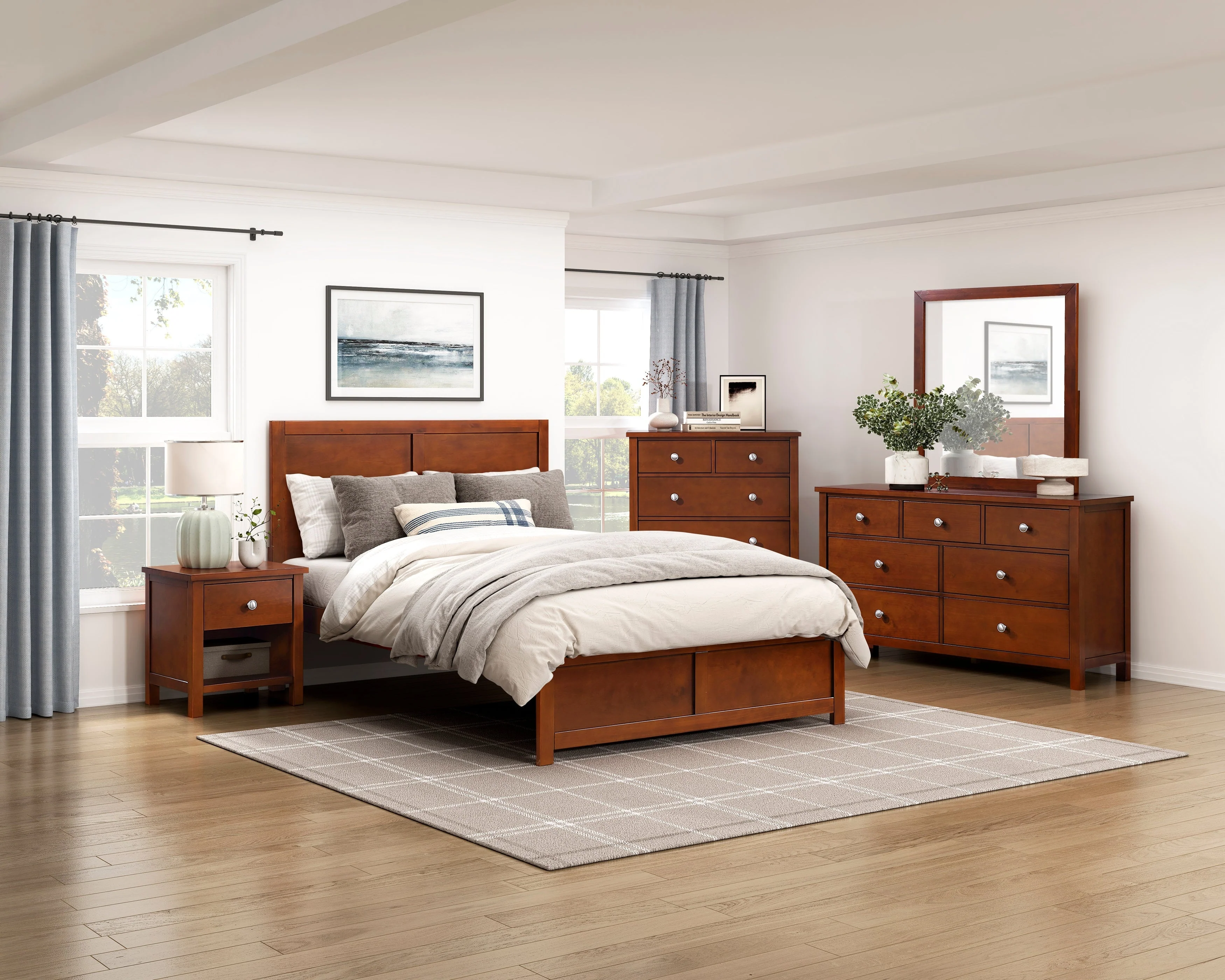 Rowe Dark Cherry Full Platform Bed - Image 31