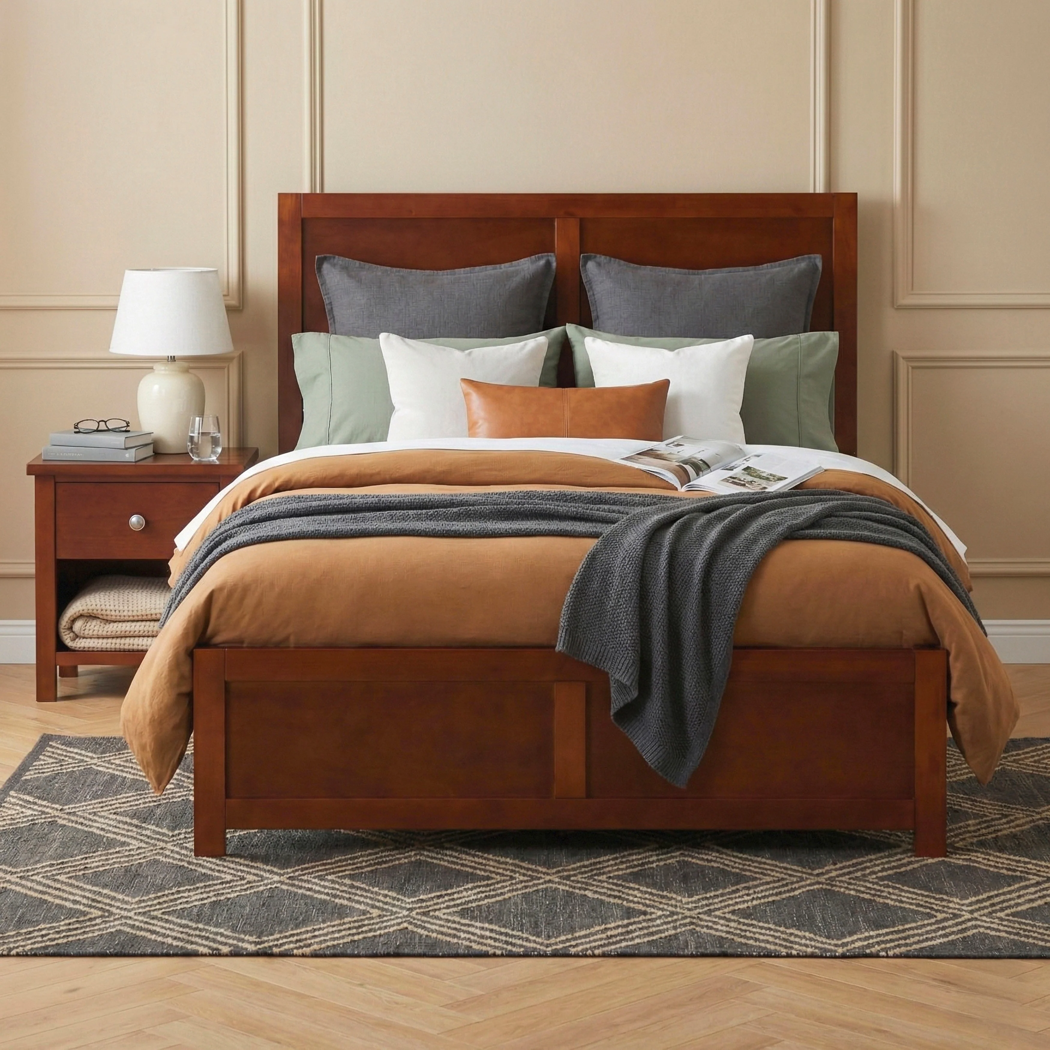 Rowe Dark Cherry Full Platform Bed - Image 37
