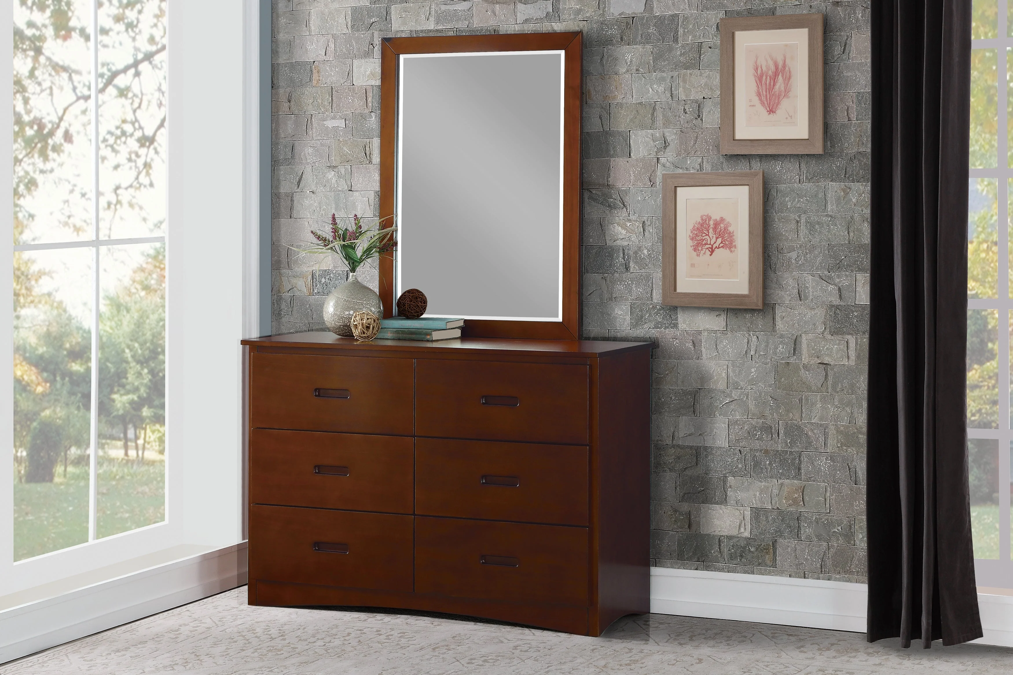 Rowe Dark Cherry Mirror - Image 26