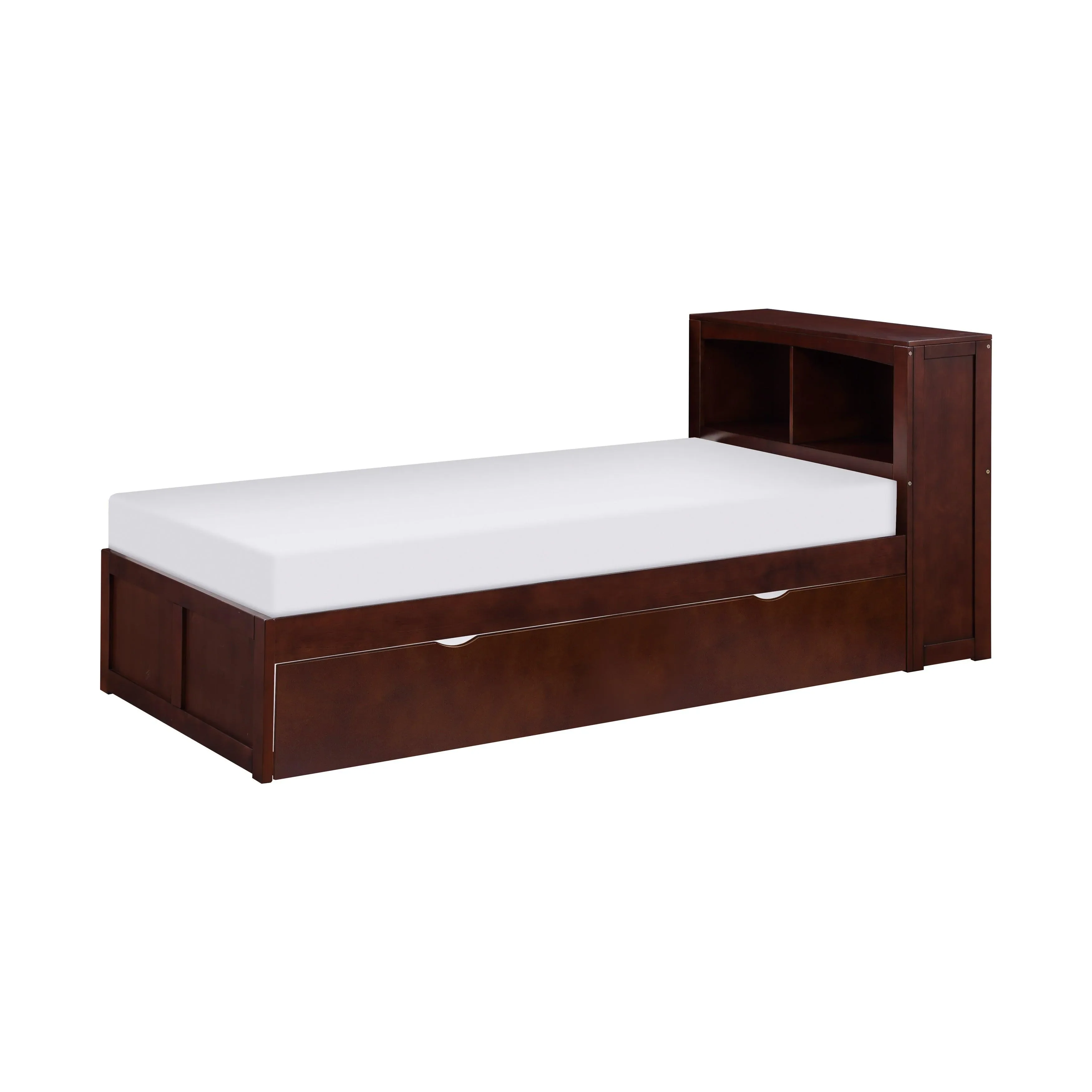 Rowe Dark Cherry Twin Bookcase Bed with Twin Trundle - Image 3