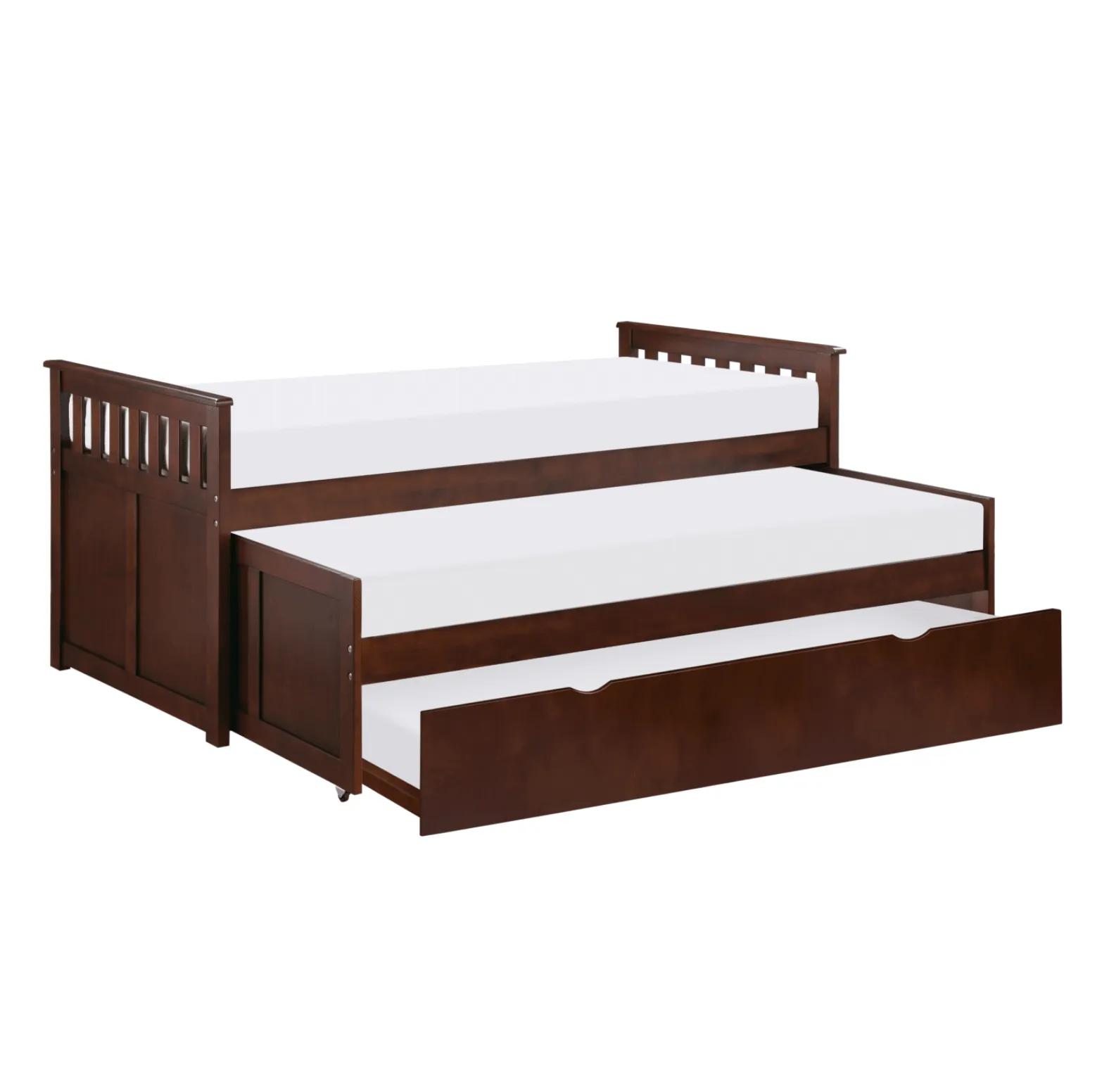 Rowe Dark Cherry Twin/Twin Bed with Twin Trundle - Image 2