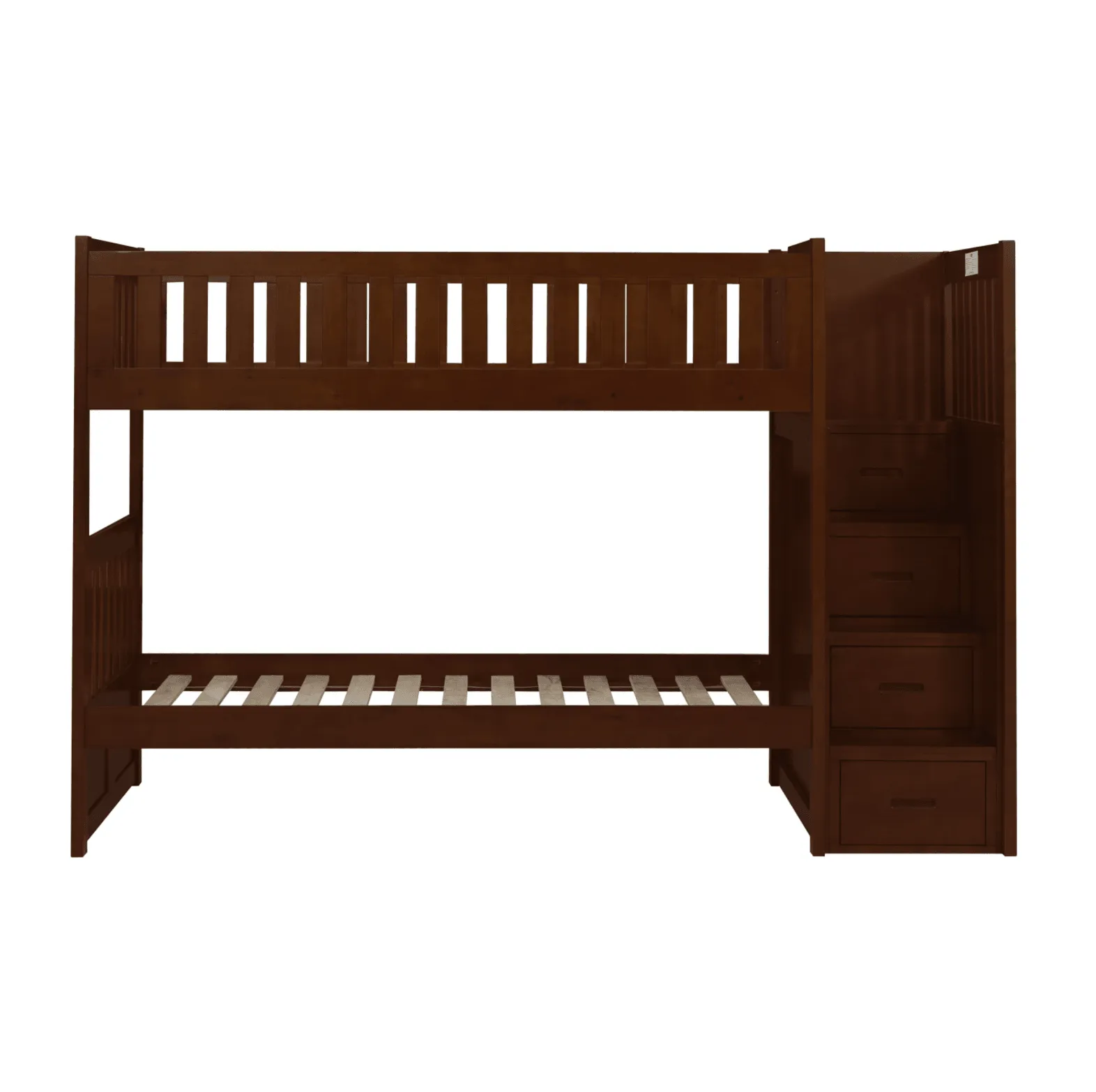 Rowe Dark Cherry Twin/Twin Step Bunk Bed - Image 5