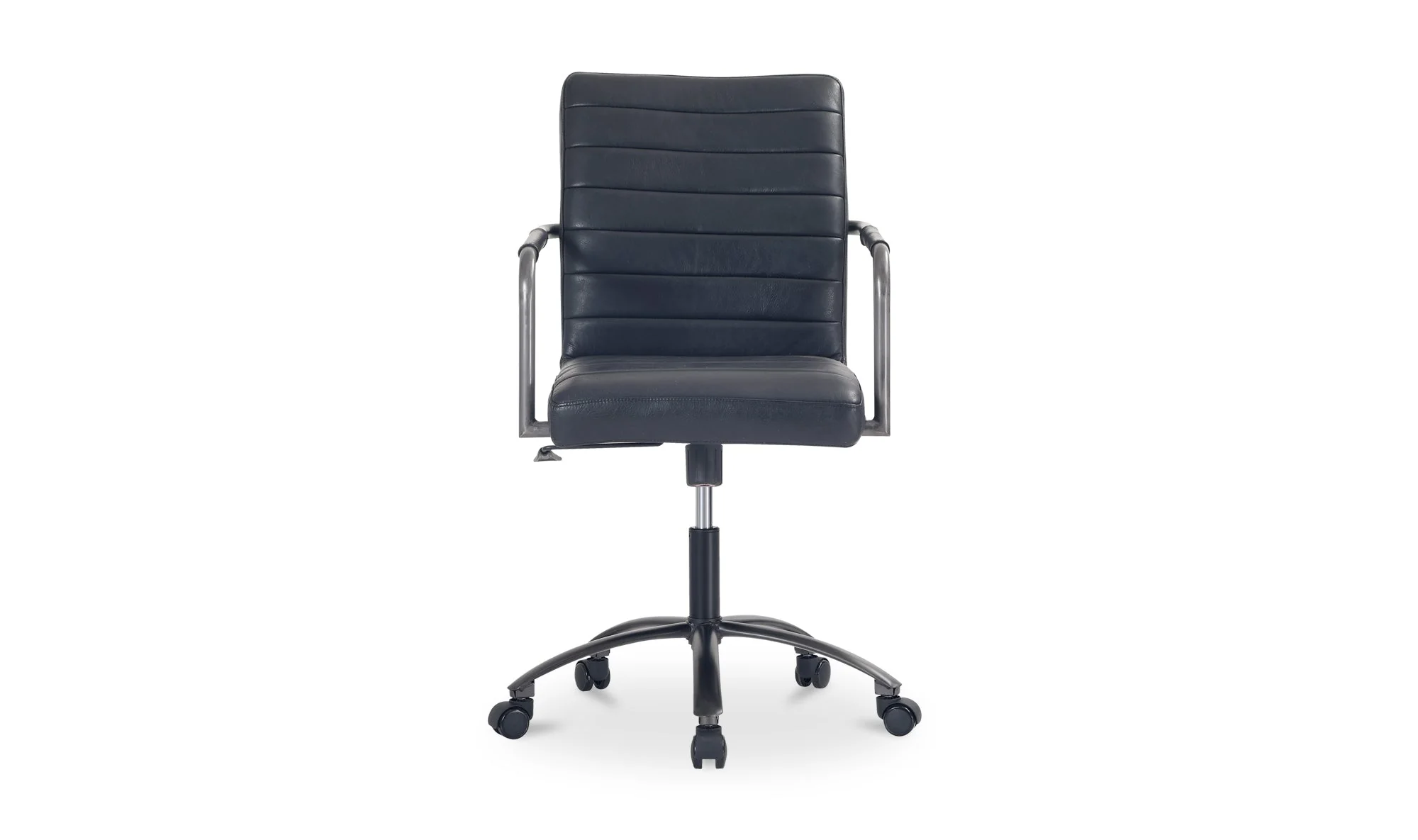 Roy Office Chair Black Leather - Image 5