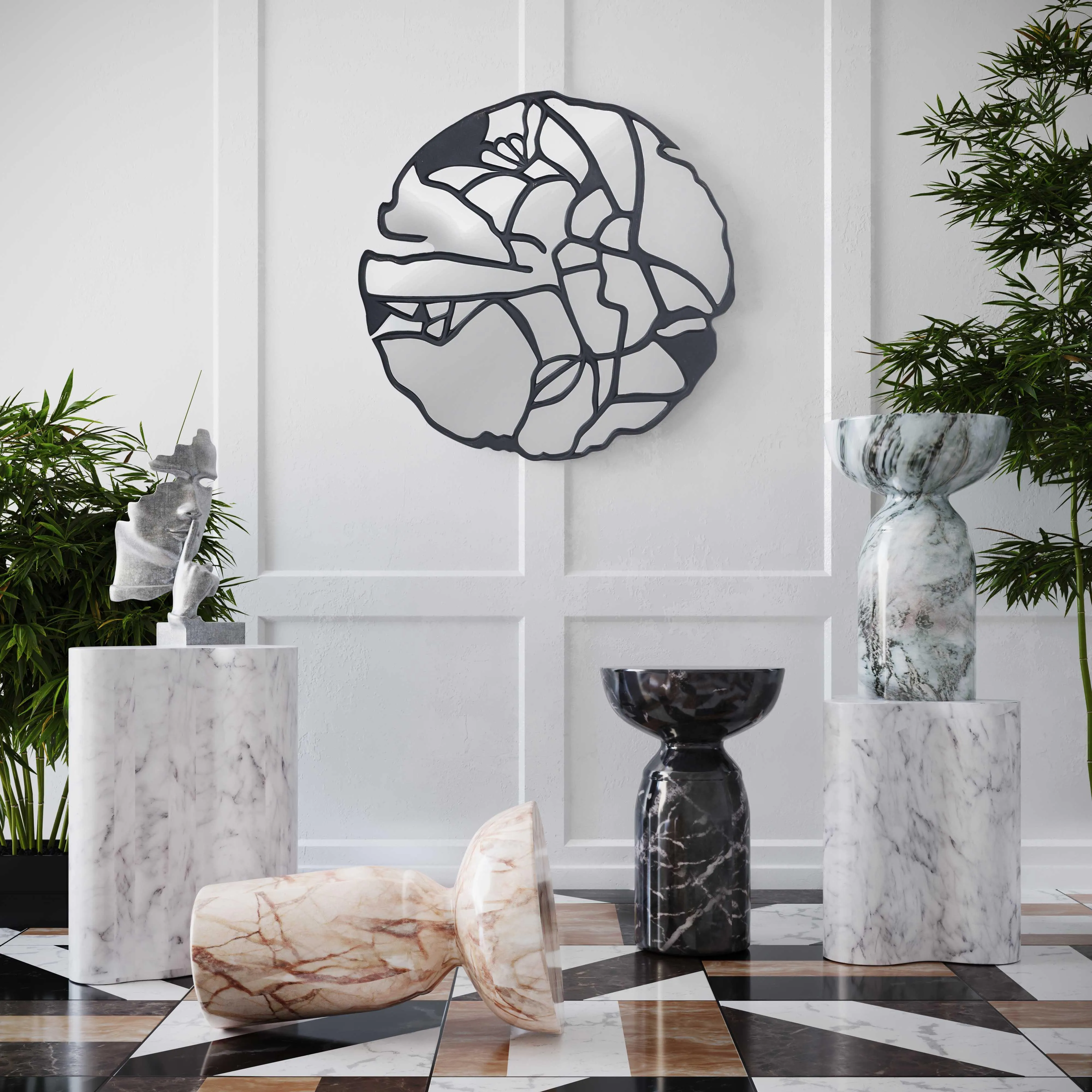 Rue Marble Indoor / Outdoor Round Side Table - Image 2