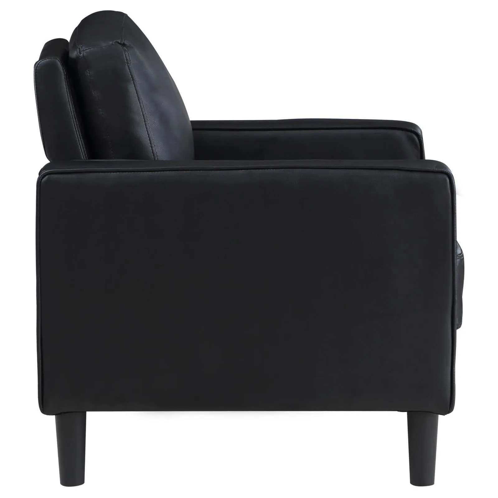 Ruth 3-piece Upholstered Track Arm Sofa Set Black - Image 14