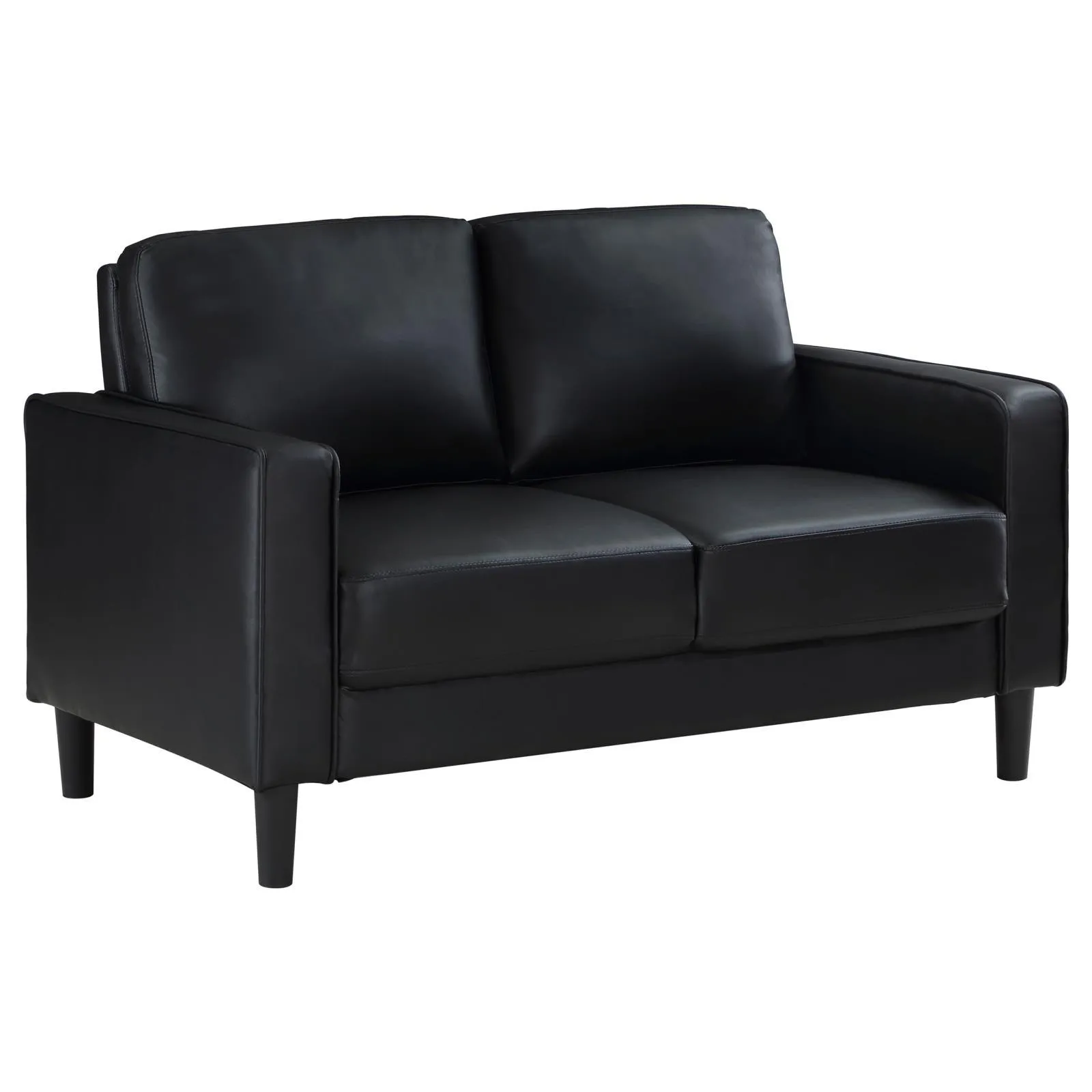 Ruth 3-piece Upholstered Track Arm Sofa Set Black - Image 7