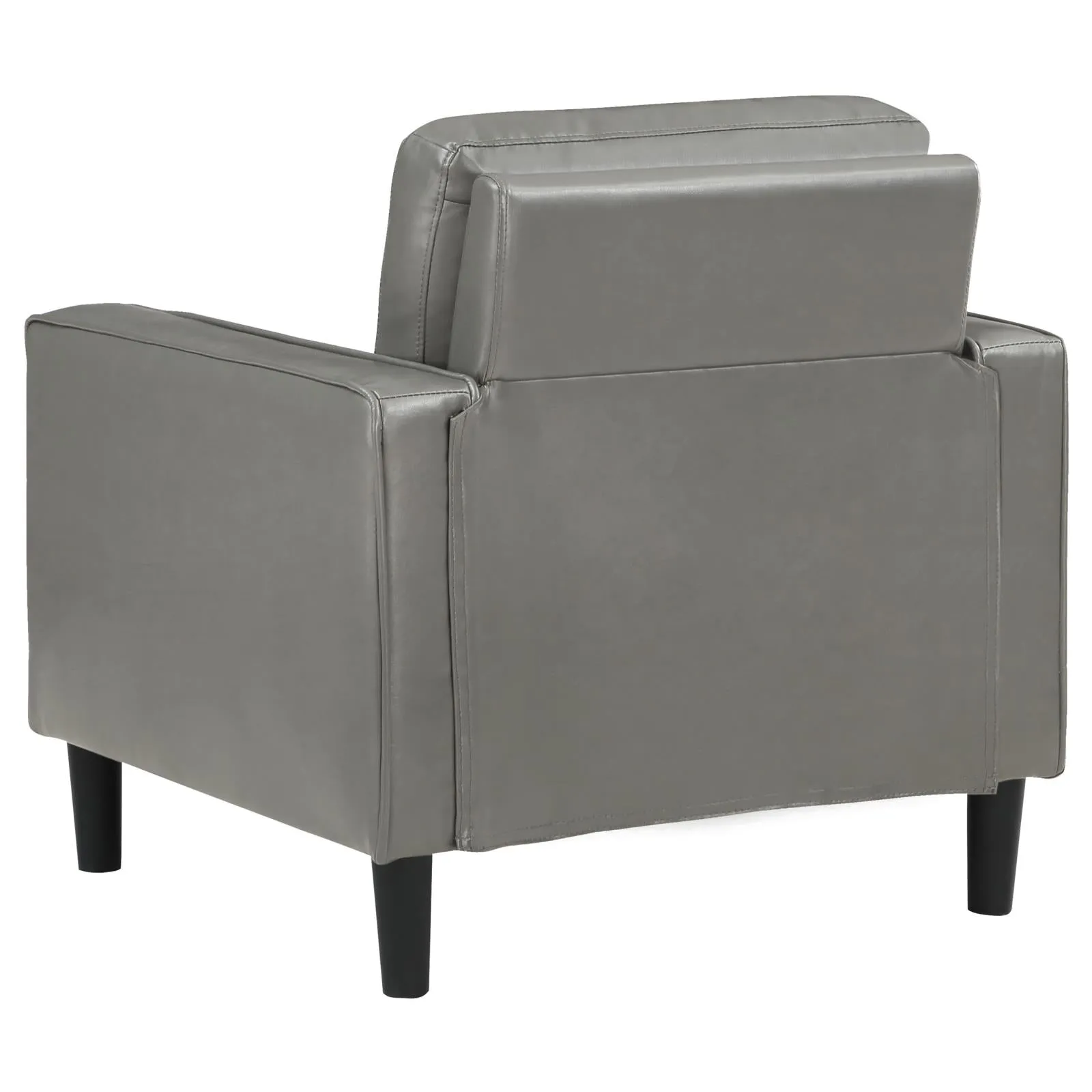 Ruth Gray Upholstered Track Arm Faux Leather Living Room Set - Image 15