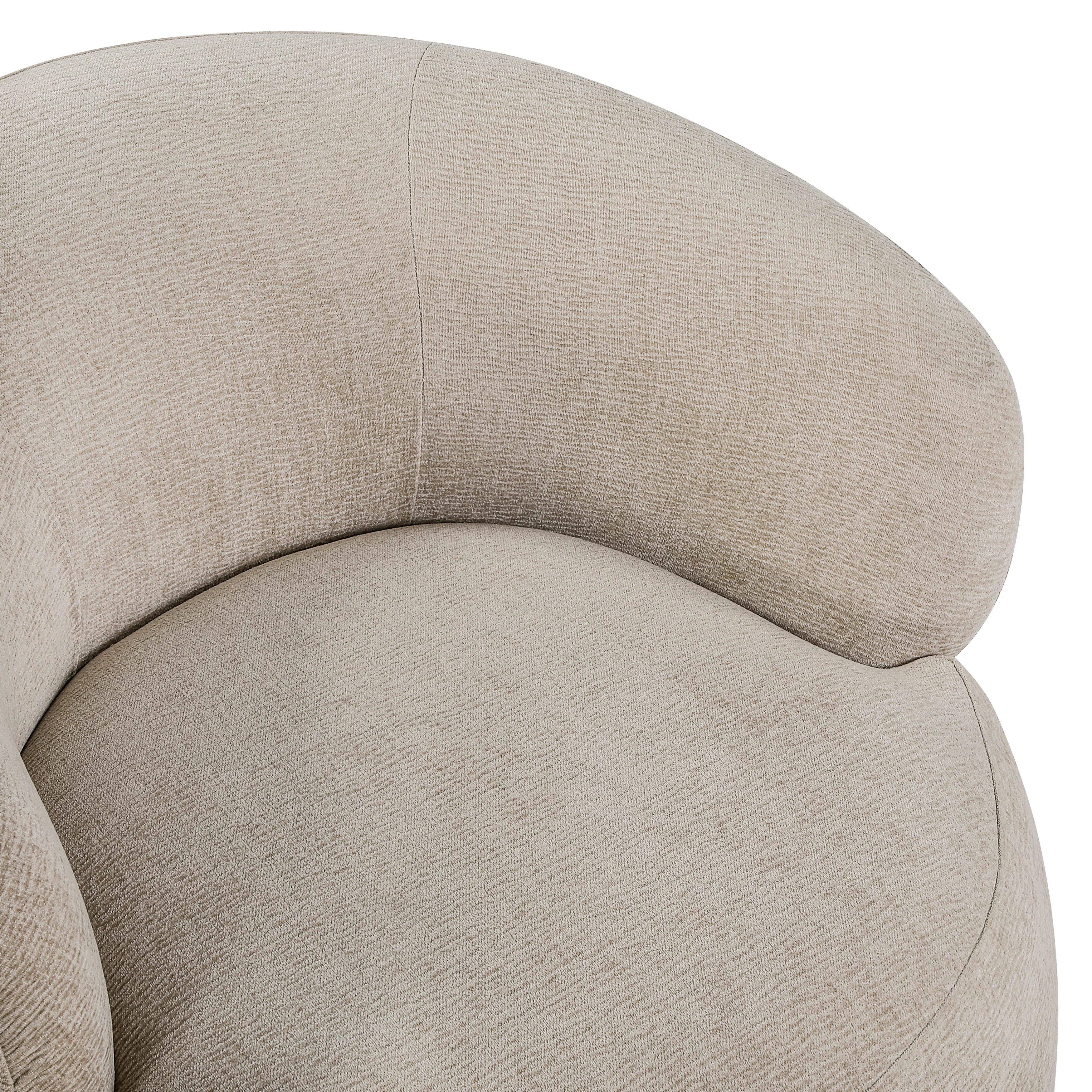 Ruvo Light Brown Swivel Accent Chair - Image 6