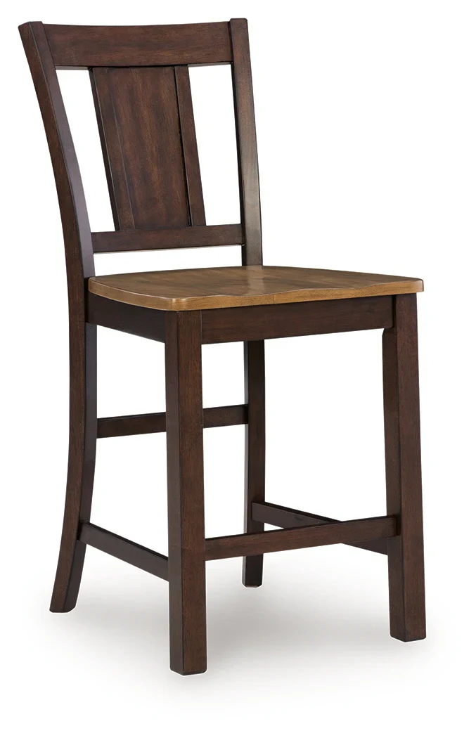 Rylandeen Light Brown/Dark Brown Counter Height Dining Table and 6 Barstools - Image 7