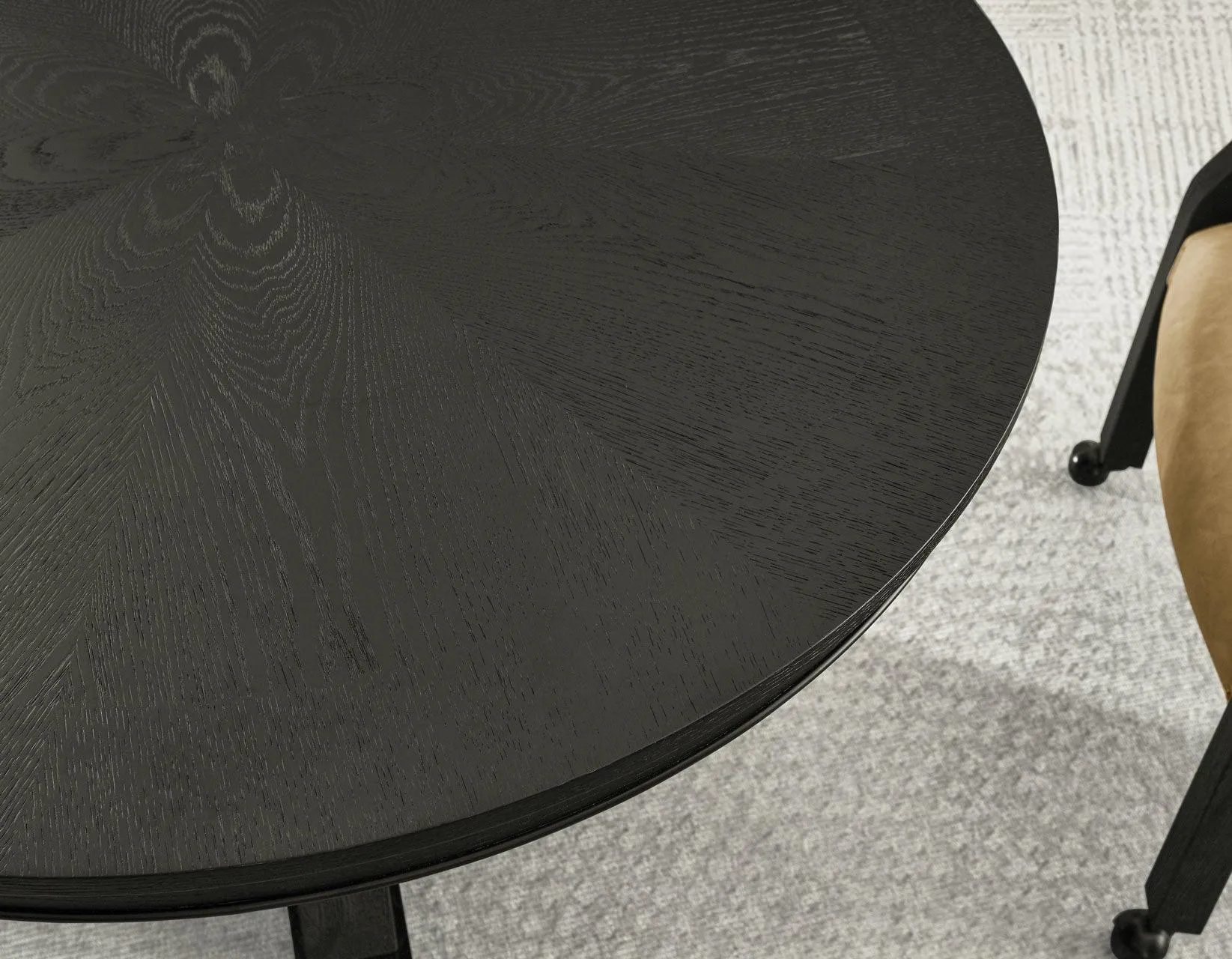 Rylie 48-inch Round Dining Table, Black Finish - Image 8