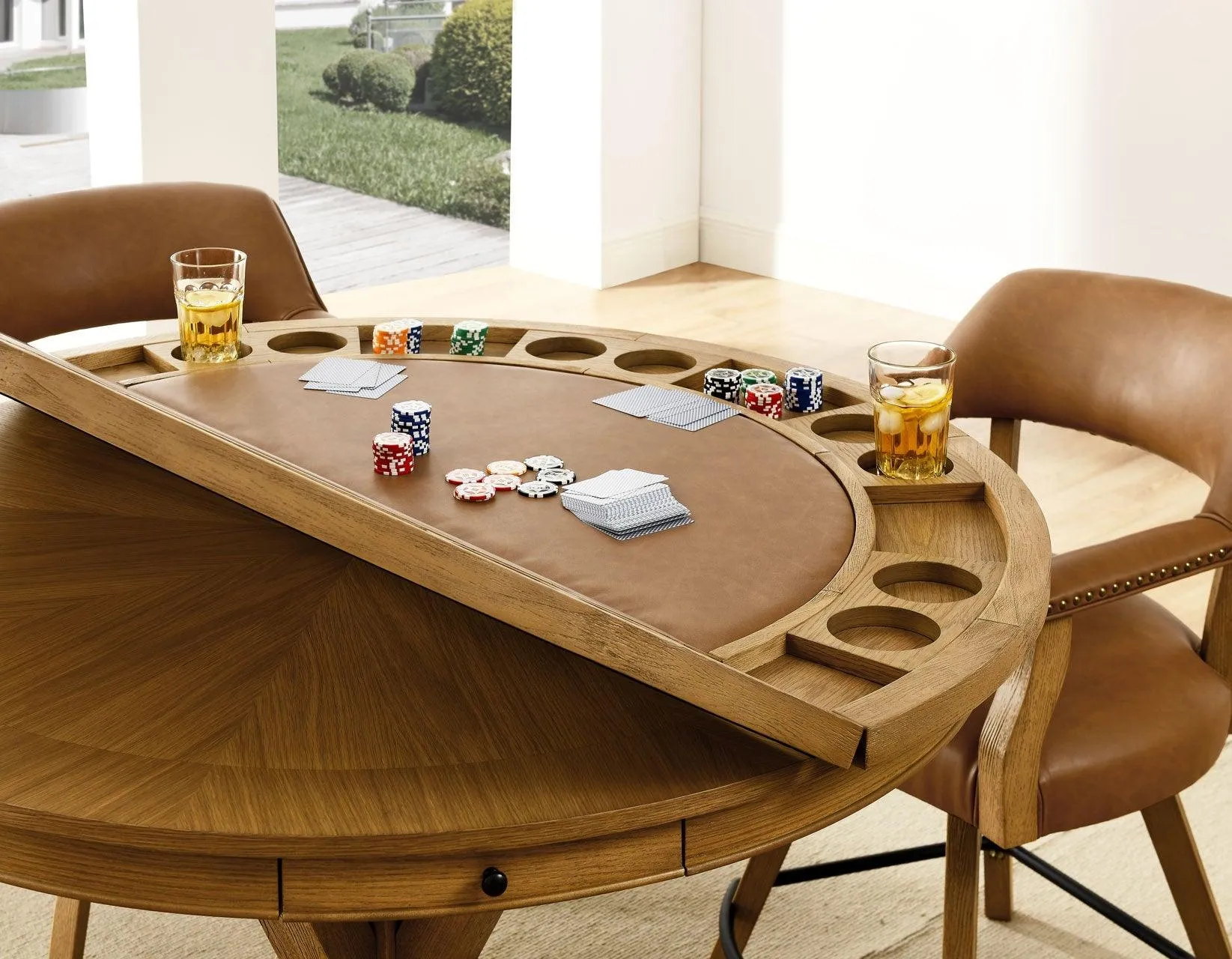 Rylie 6-Piece Counter Game Dining Set, Natural Finish - Image 7