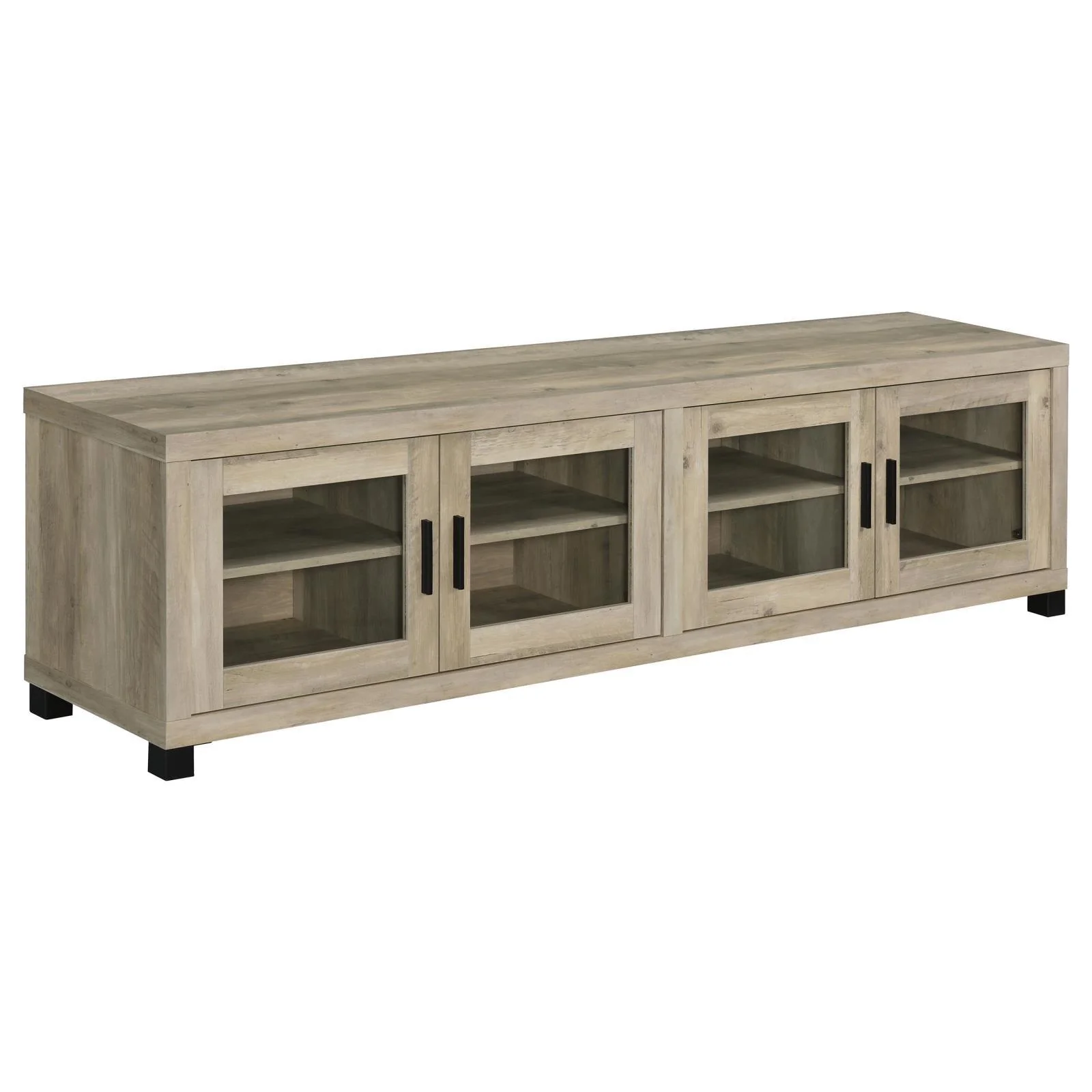 Sachin Antique Pine 3-piece Entertainment Center With 79" TV Stand - Image 3