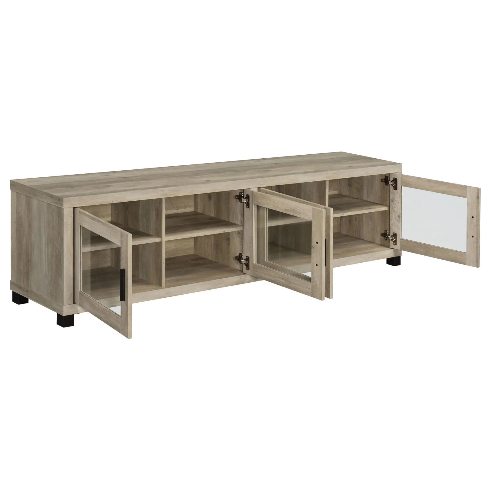 Sachin Antique Pine 3-piece Entertainment Center With 79" TV Stand - Image 4
