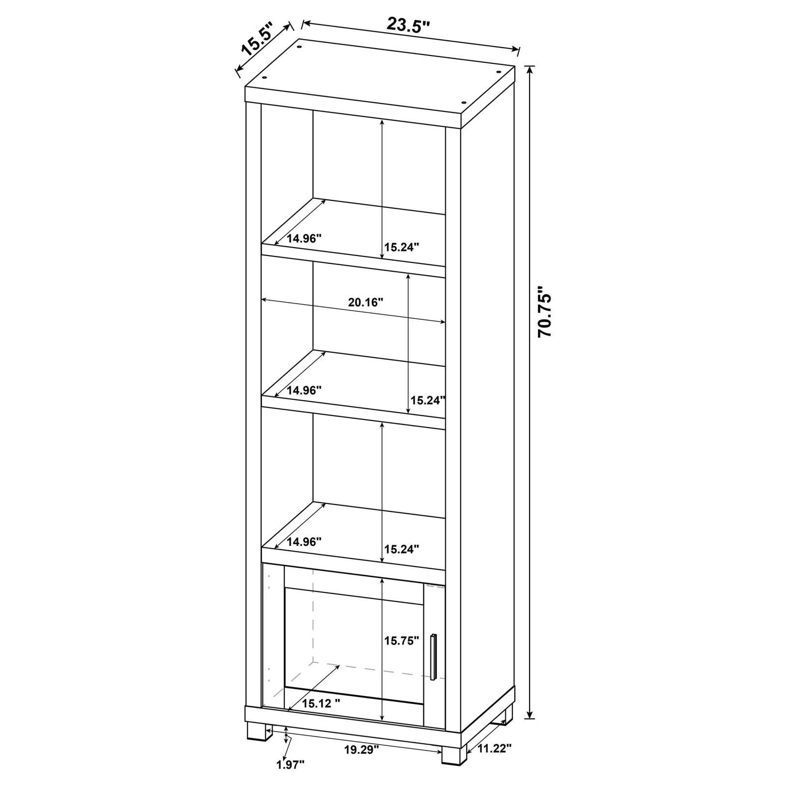 Sachin Dark Pine 3-piece Entertainment Center With 79" TV Stand - Image 13