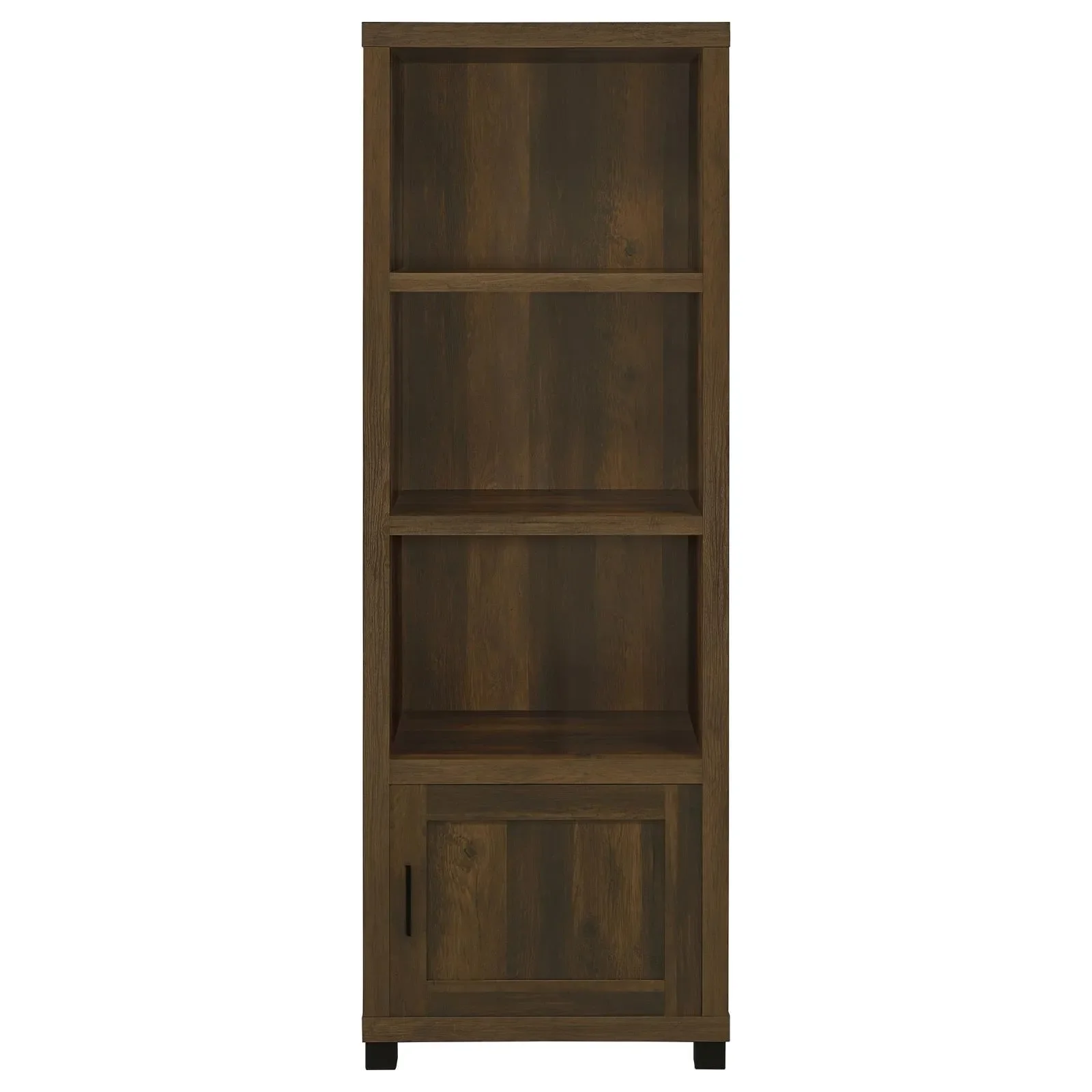 Sachin Dark Pine 3-shelf Media Tower With Storage Cabinet - Image 3