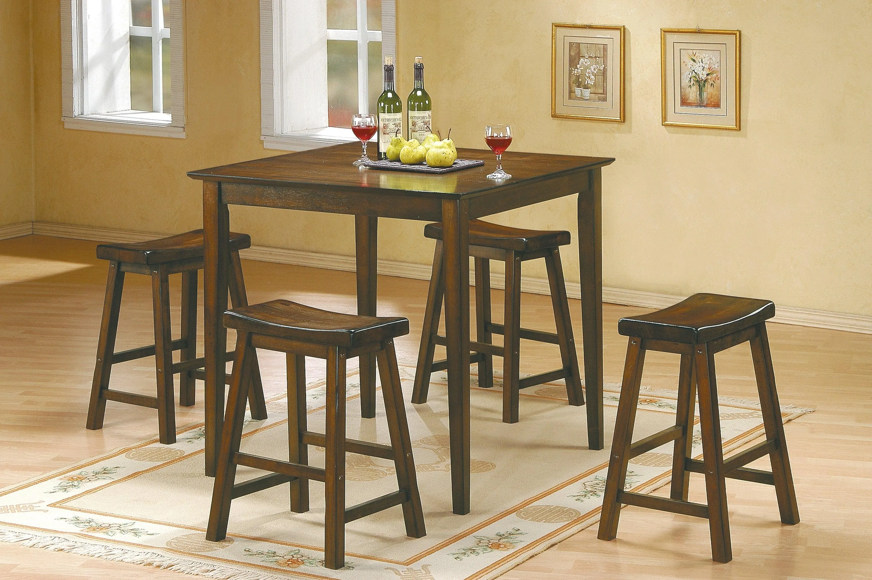 Saddleback Warm Cherry Counter Height Stool, Set of 2 - Image 2