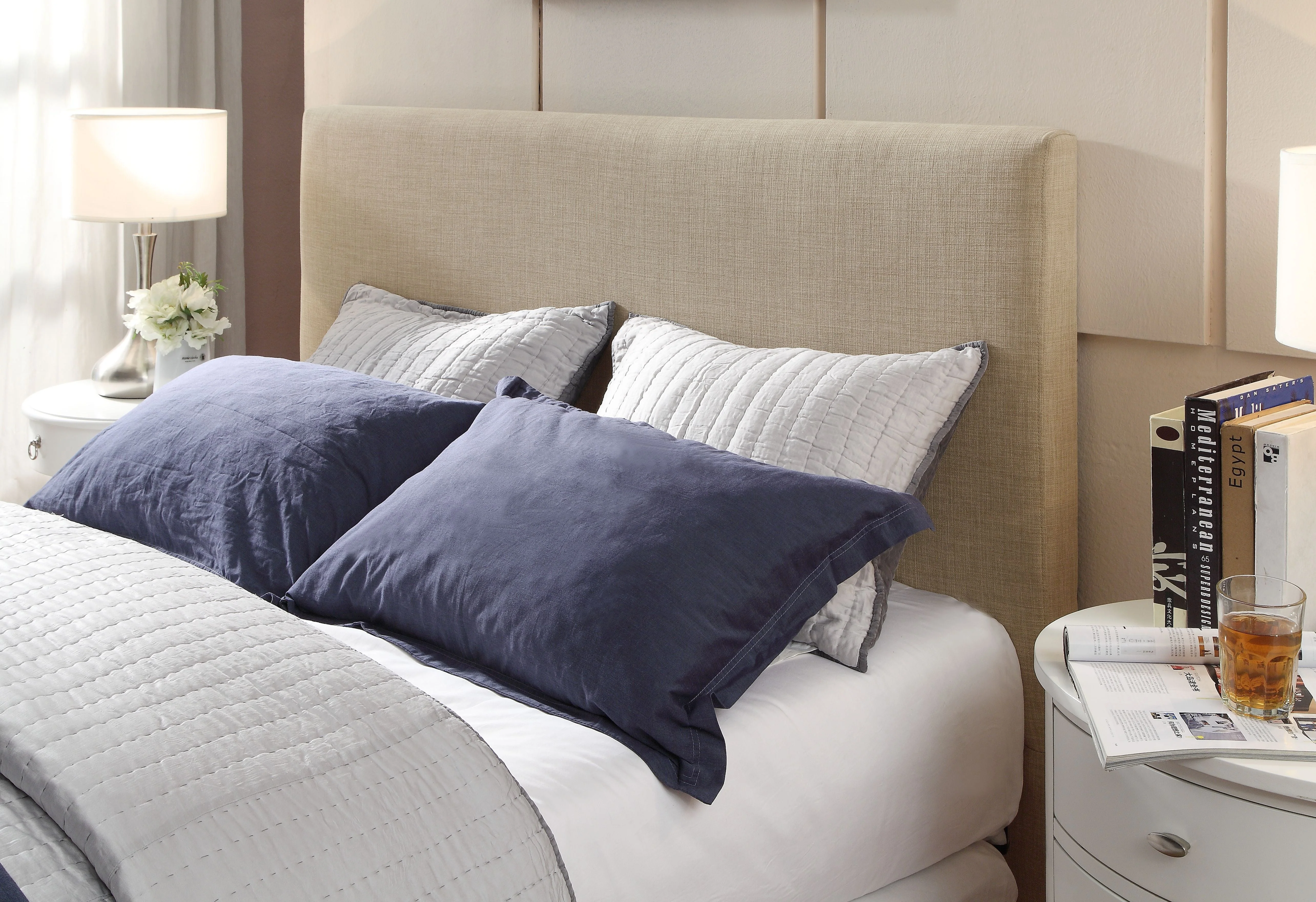 Saint Pierre Upholstered Platform Storage Bed in Toast Linen - Image 3